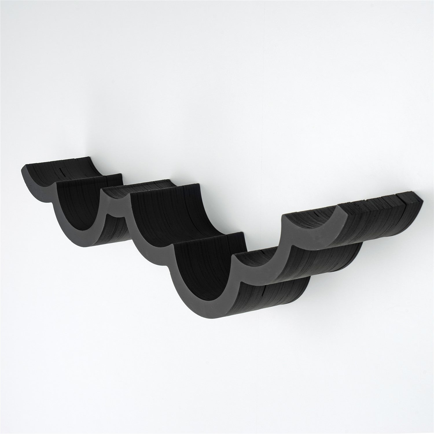 Suport pentru hartie igienica WC018, negru, lemn, 62x9x16 cm