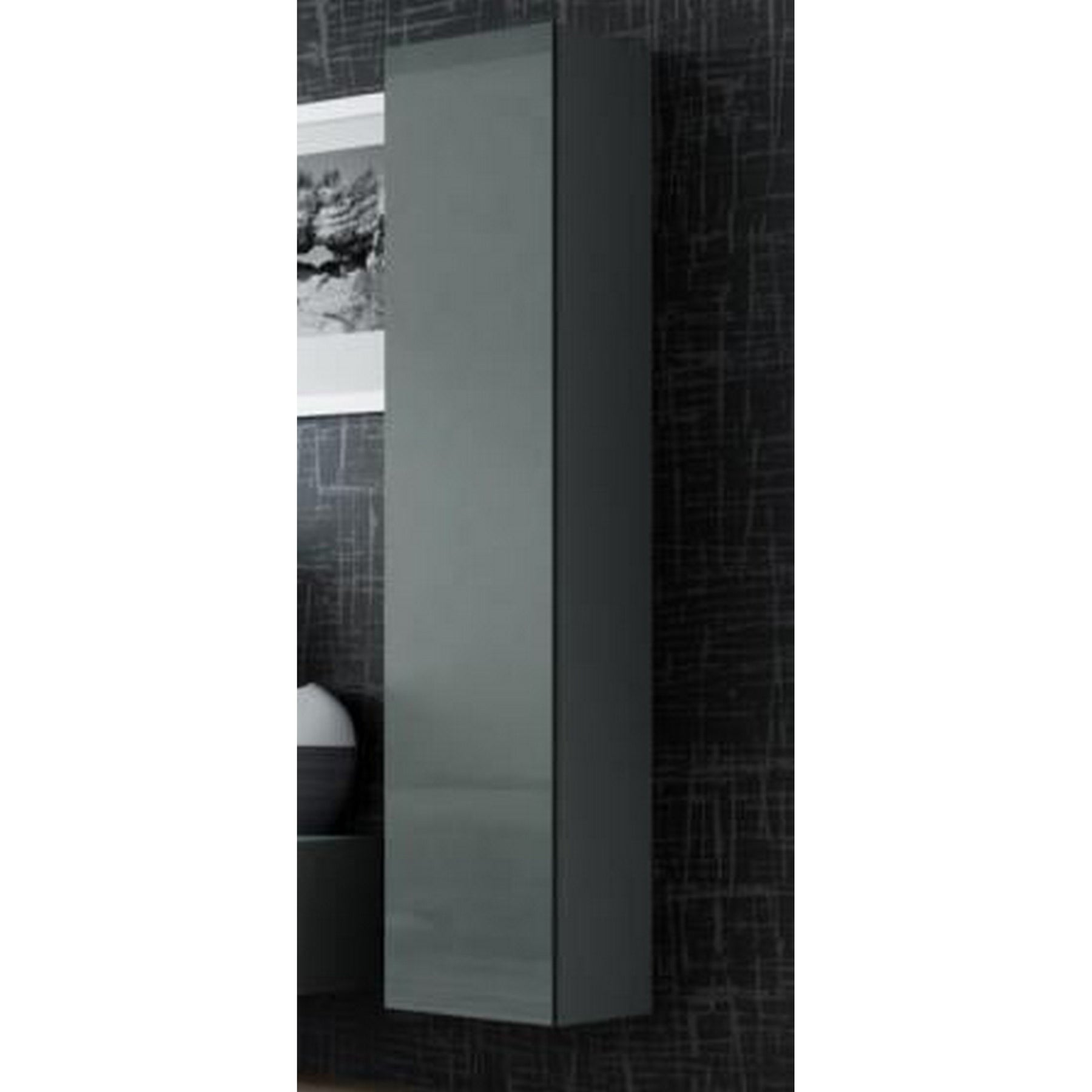Dulap modern suspendat Vigo, gri, 40x30x180 cm