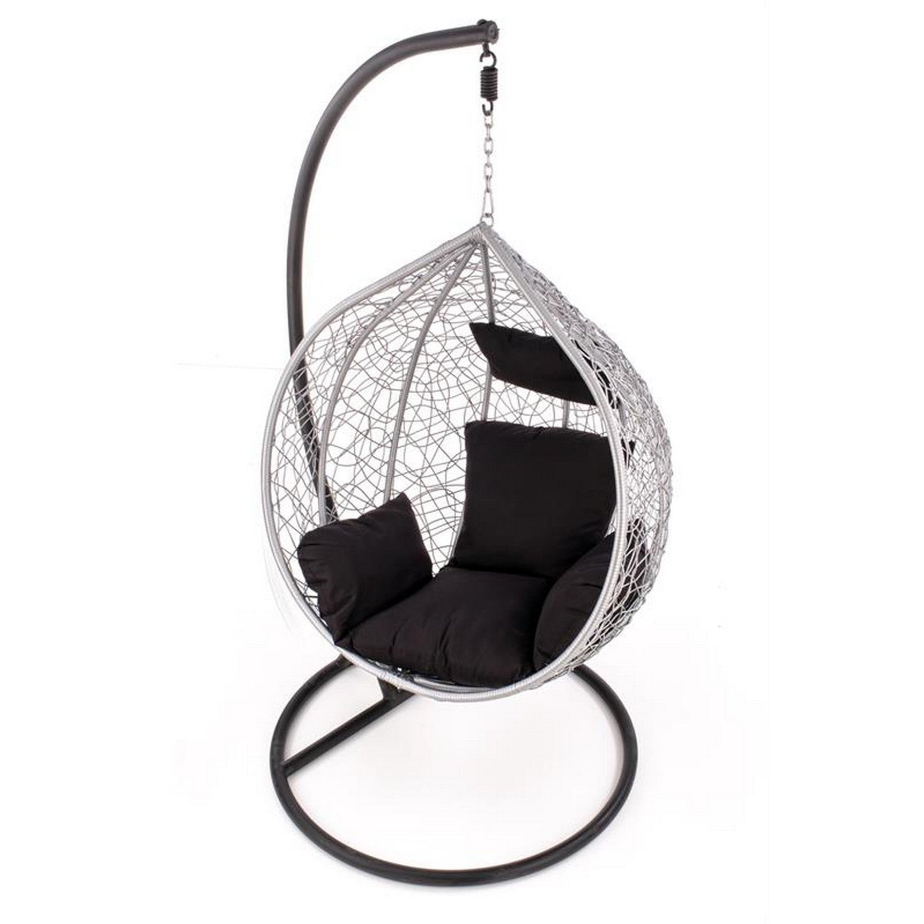 Balansoar pentru terasa Eggy, gri/negru, 195x106x112 cm