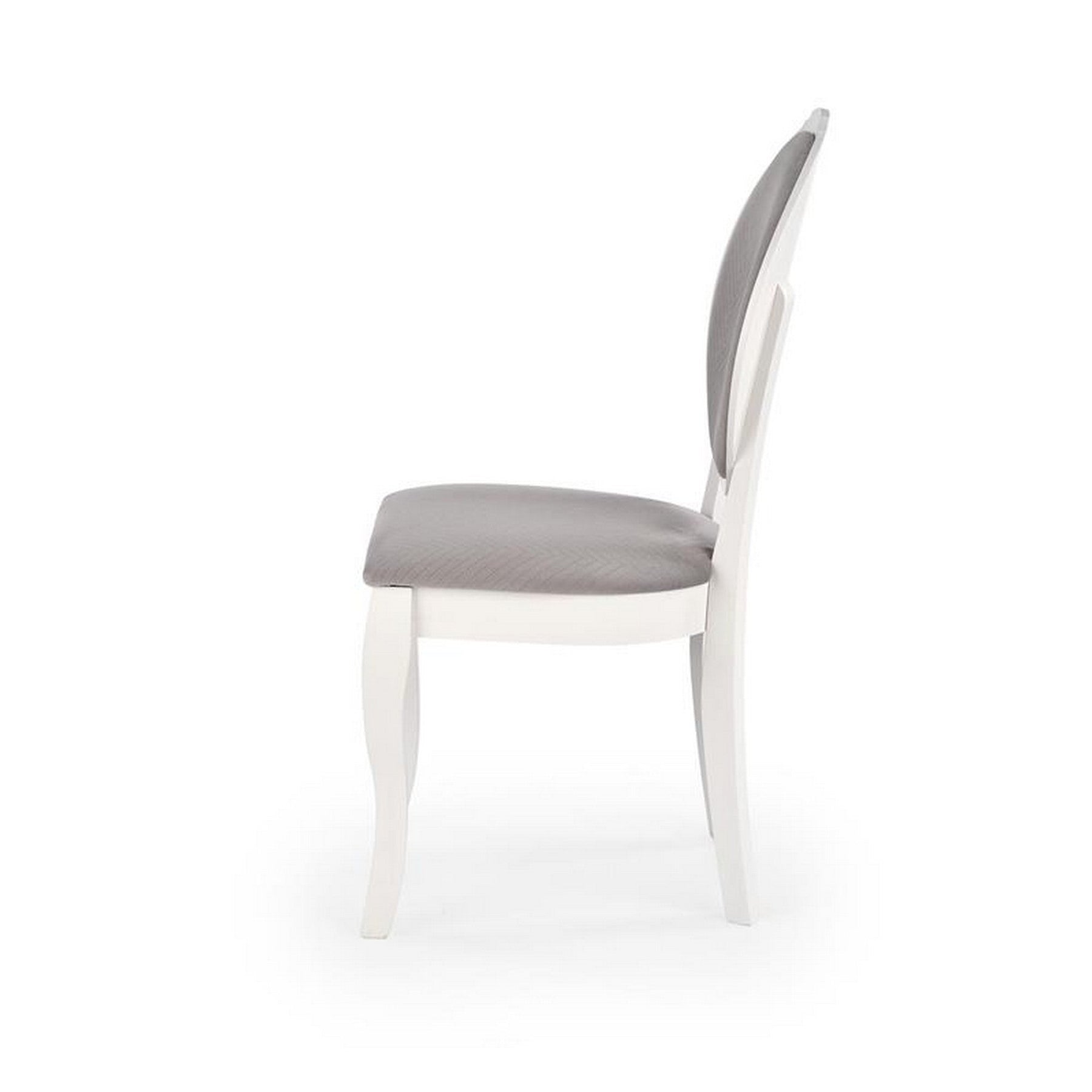 Scaun dining Velo, alb/gri, 44x53x96 cm