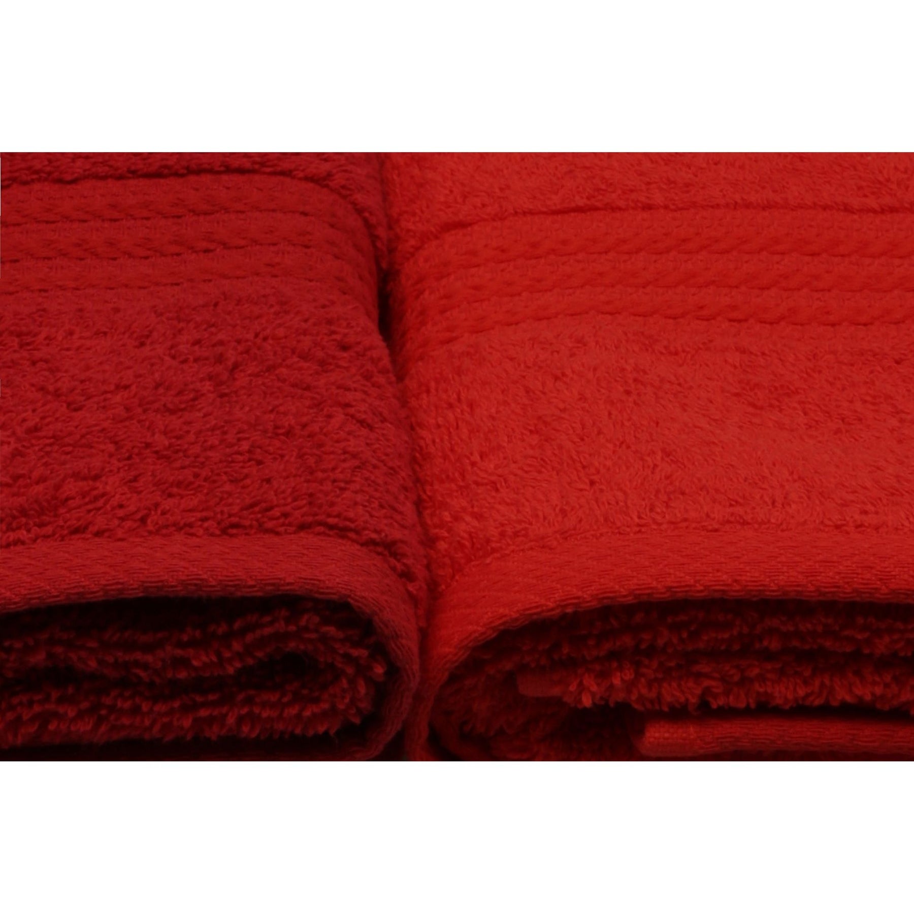 Set 4 prosoape baie Rainbow, 50x90 cm, material bumbac, rosu