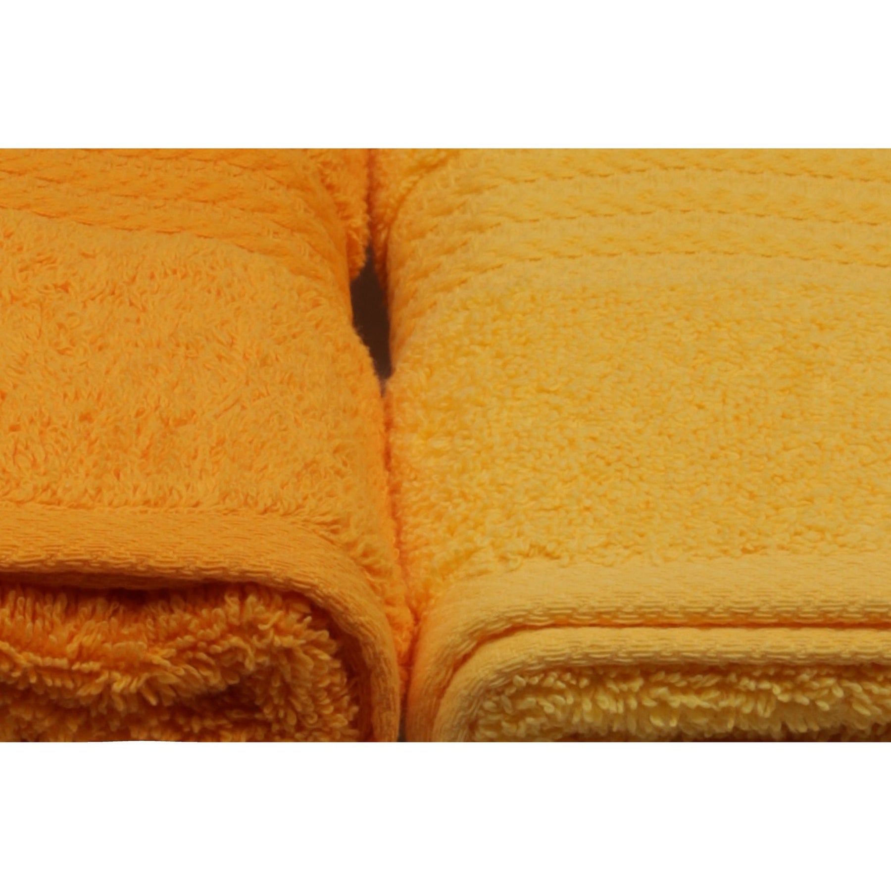Set 4 prosoape de baie Rainbow, 50x90 cm, material bumbac, galben