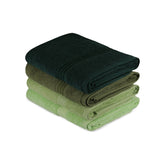 Set 4 prosoape baie Rainbow, 70x140 cm, material bumbac, verde
