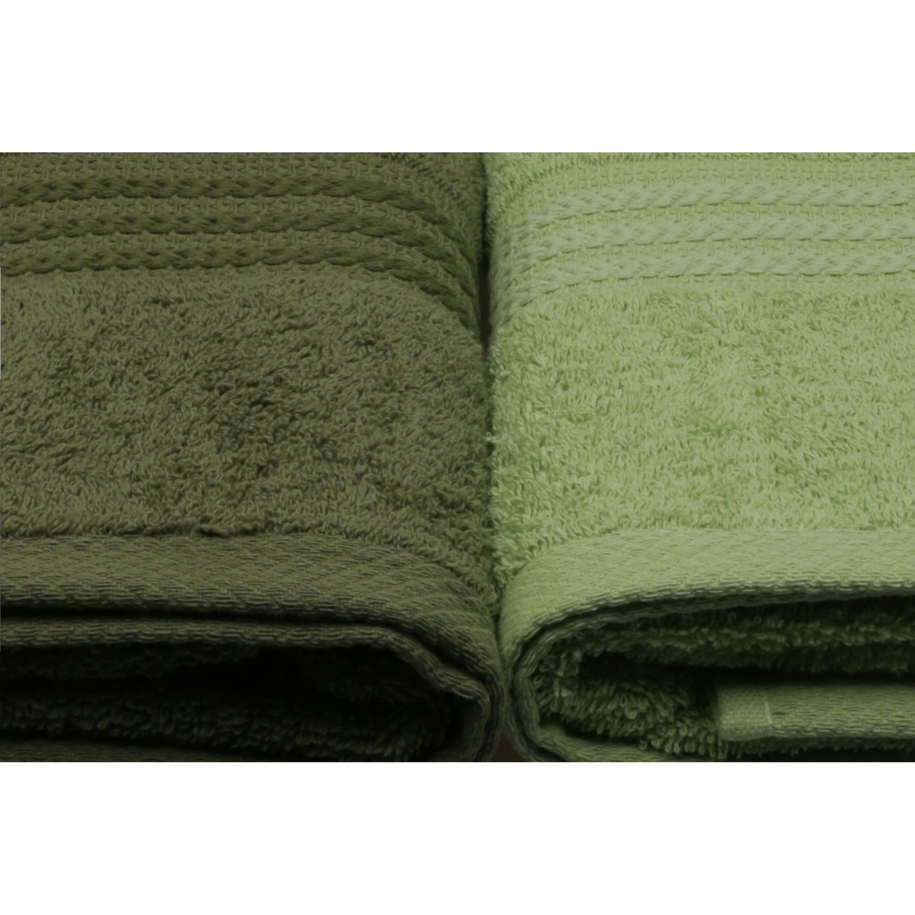 Set 4 prosoape baie Rainbow, 70x140 cm, material bumbac, verde