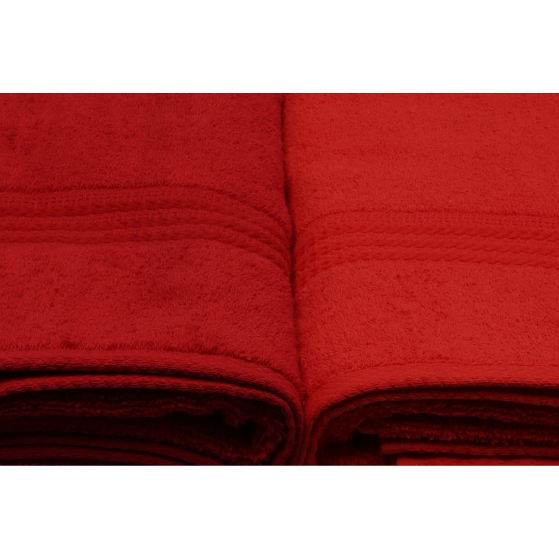 Set 4 prosoape baie Rainbow, 50x90 cm, material bumbac, rosu