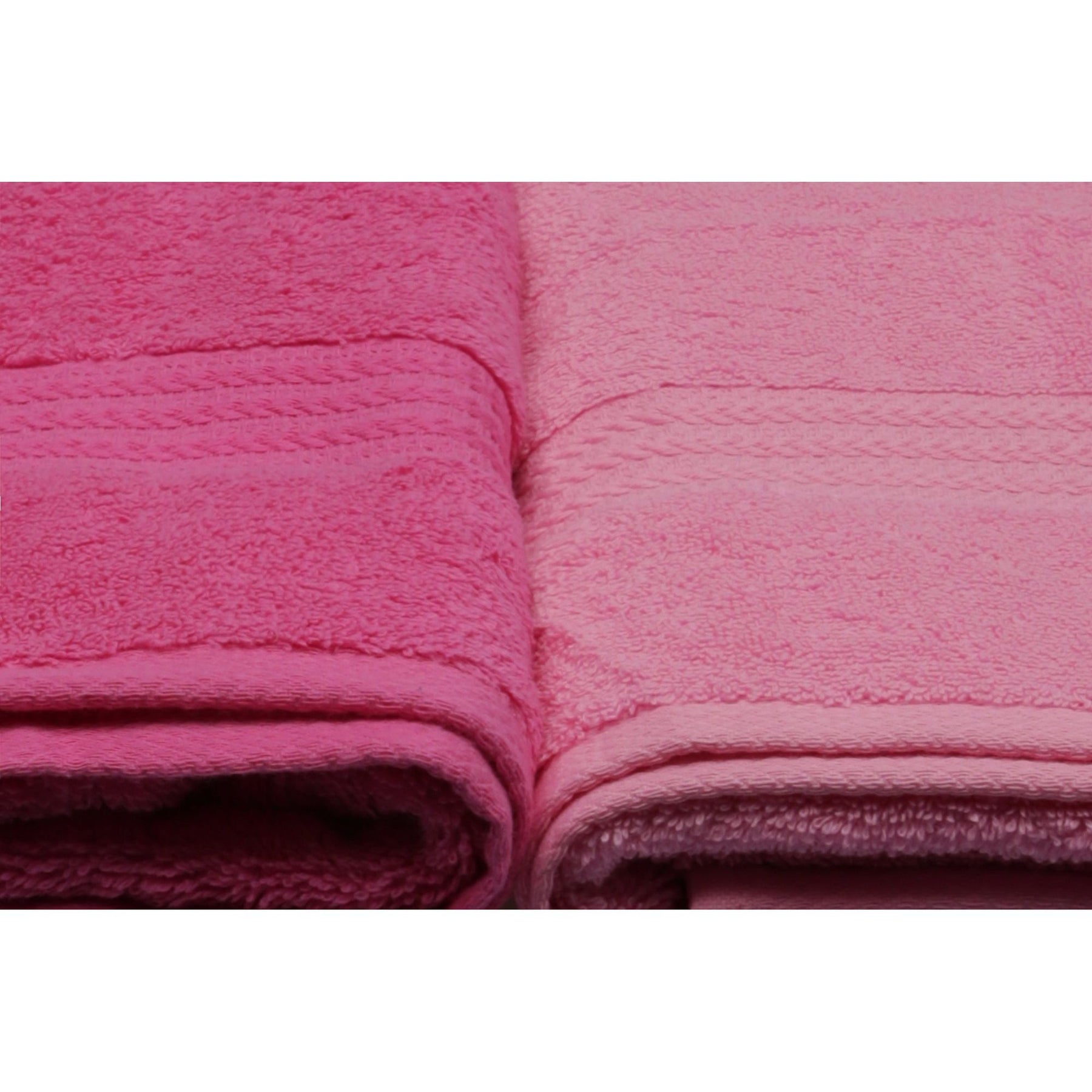 Set 4 prosoape baie Rainbow, 70x140 cm, material bumbac, roz