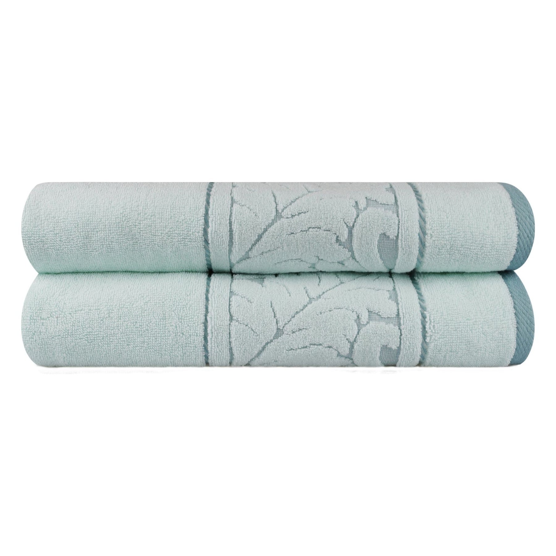 Set 2 prosoape baie Sultan, 70x140 cm, material bumbac, verde menta