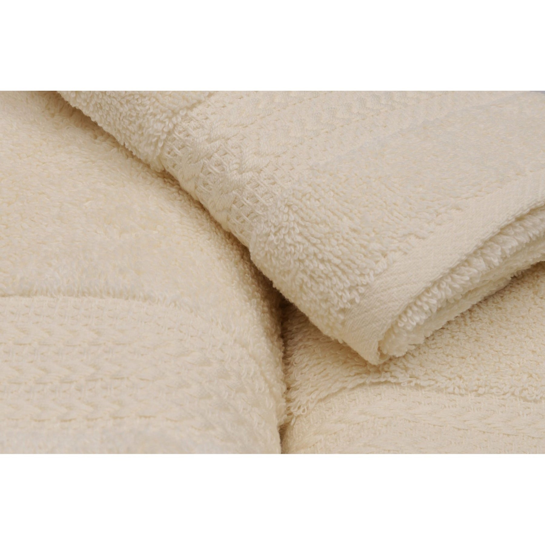 Set 3 prosoape baie Rainbow, material bumbac, crem
