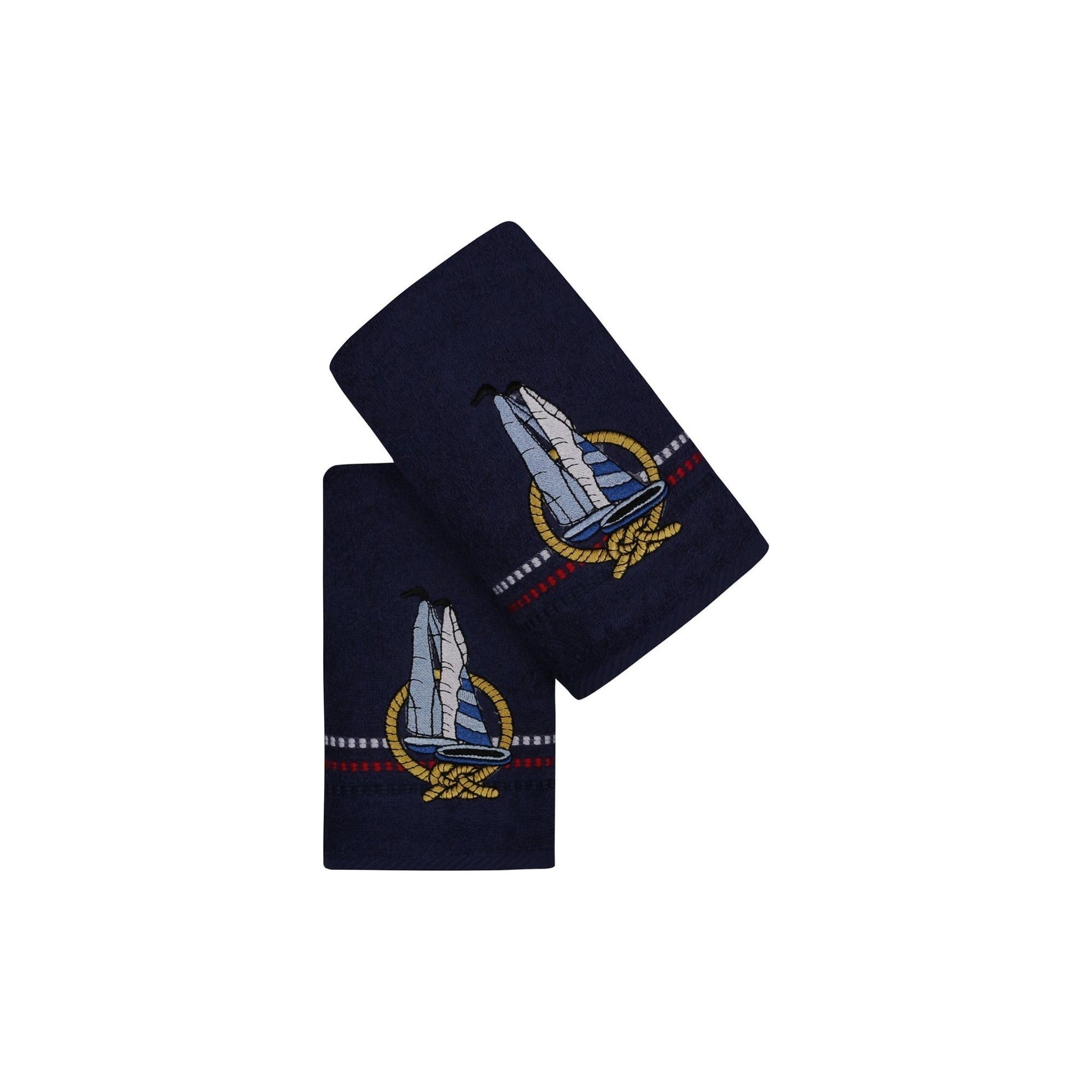 Set 2 prosoape baie Marina - Dark Blue Yelken, 50x90 cm, material bumbac, bleumarin