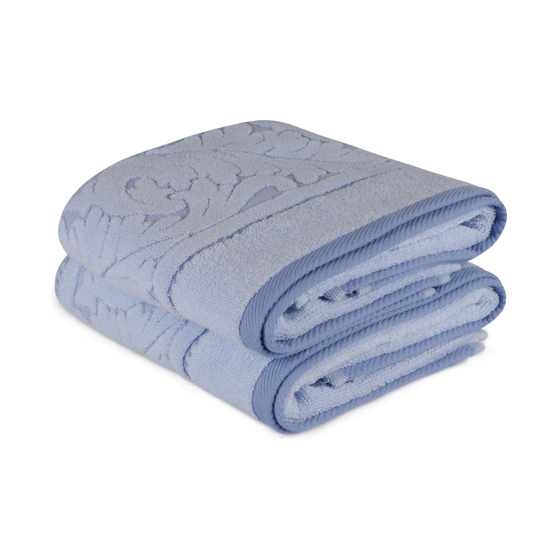 Set 2 prosoape baie Sultan, 50x90 cm, material bumbac, albastru