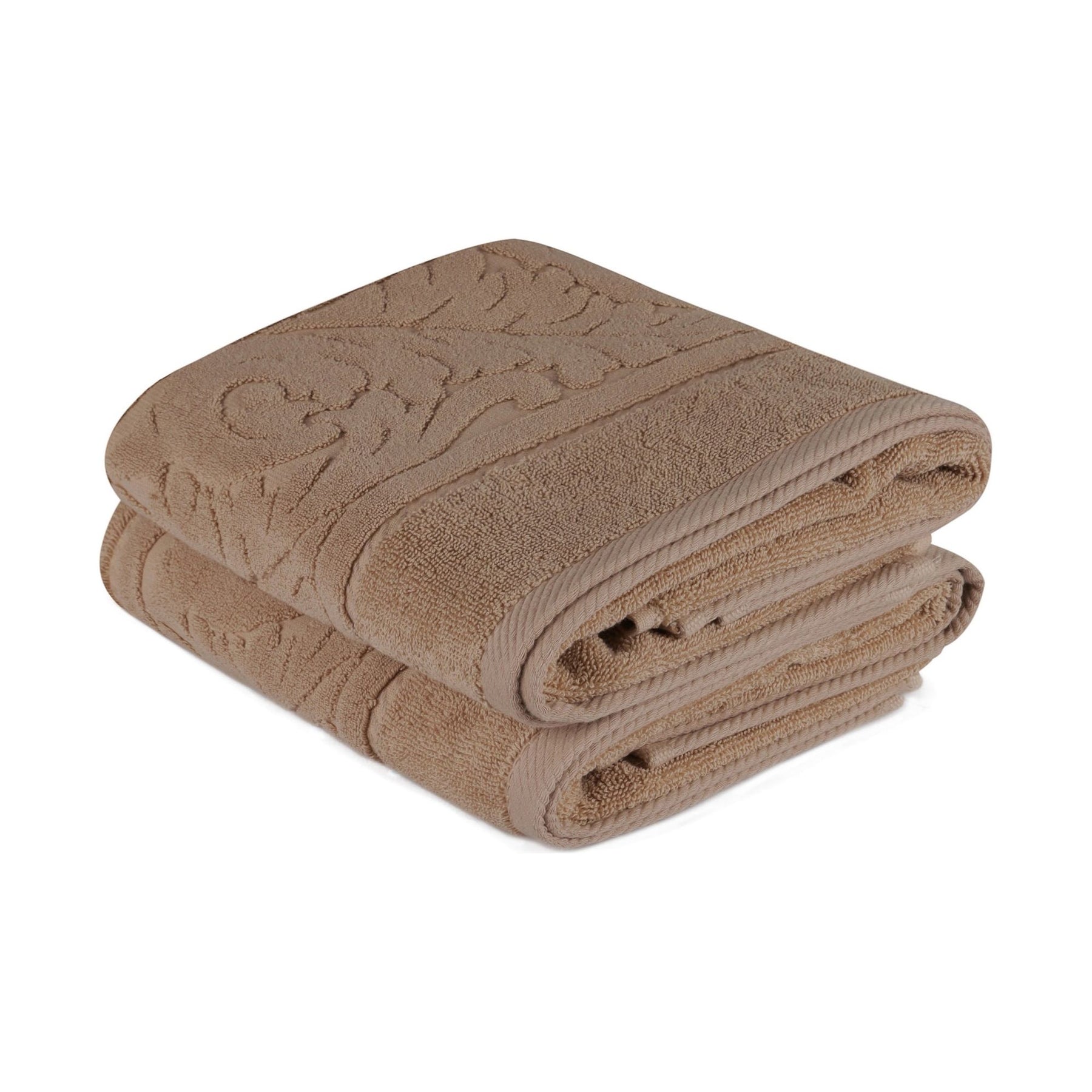 Set 2 prosoape baie Sultan, 50x90 cm, material bumbac, maro