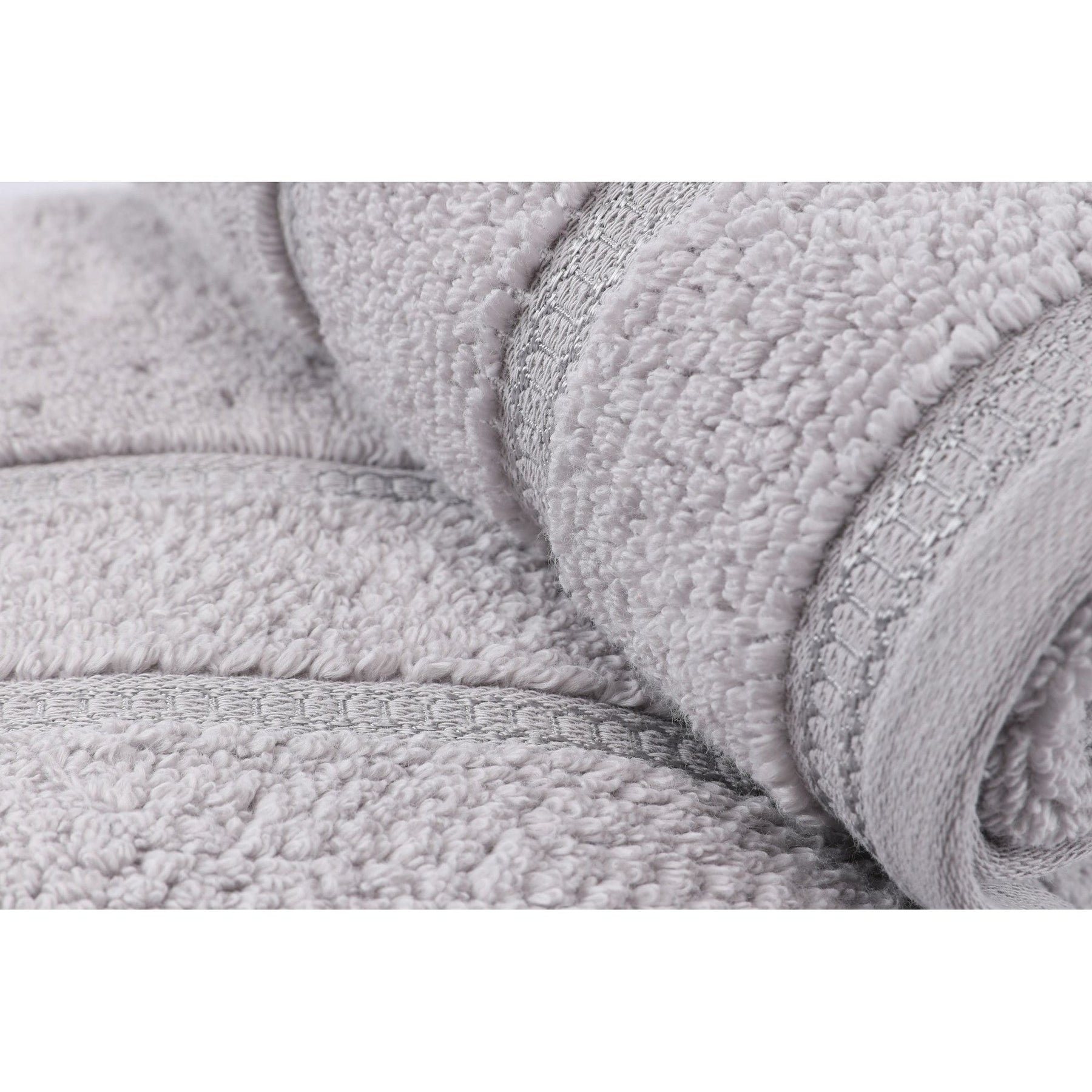 Set 2 prosoape de baie Arella, 50x90 cm, material microbumbac, gri