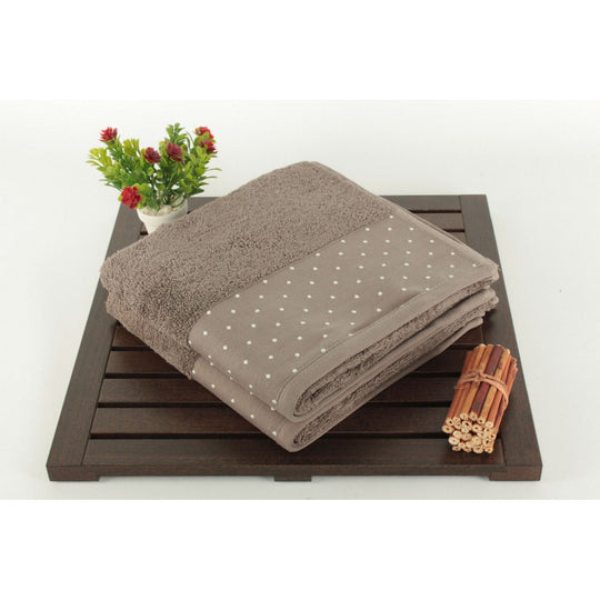 Set 2 prosoape baie Pitiricik, 50x90 cm, material bumbac, maro