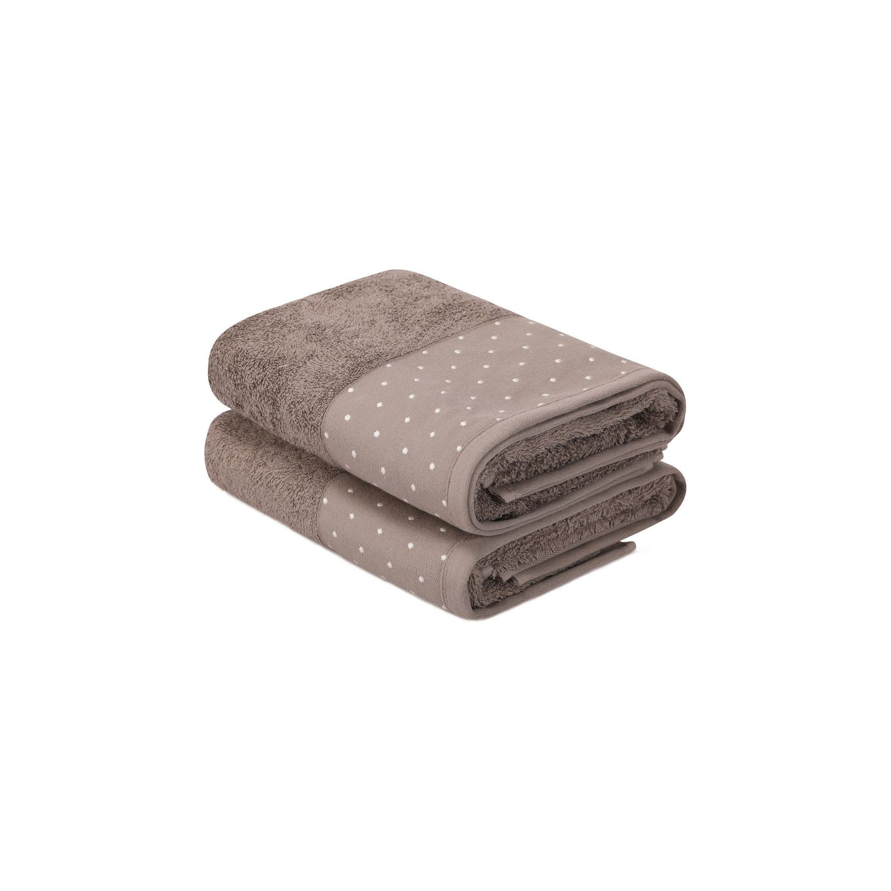 Set 2 prosoape baie Pitiricik, 50x90 cm, material bumbac, maro