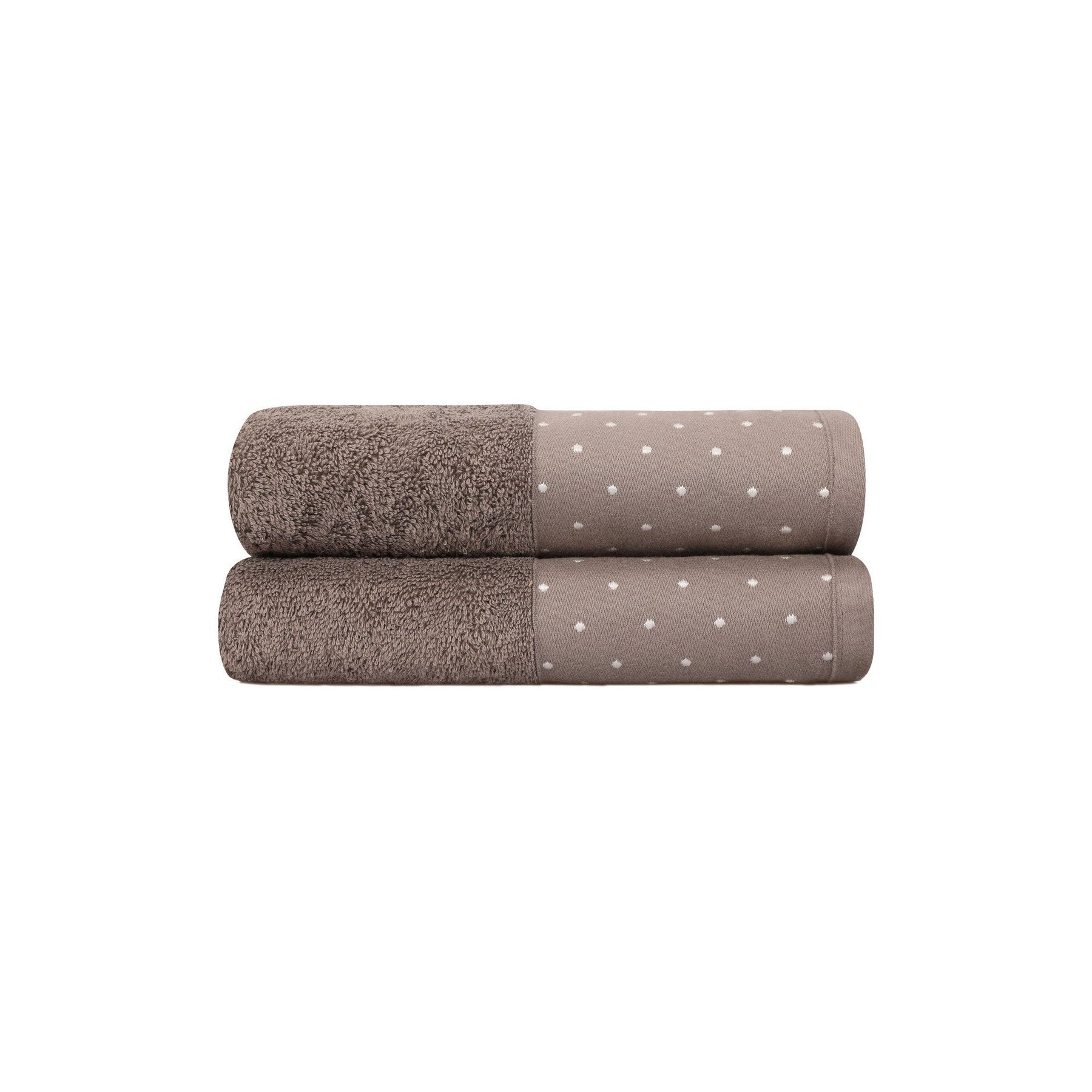 Set 2 prosoape baie Pitiricik, 50x90 cm, material bumbac, maro