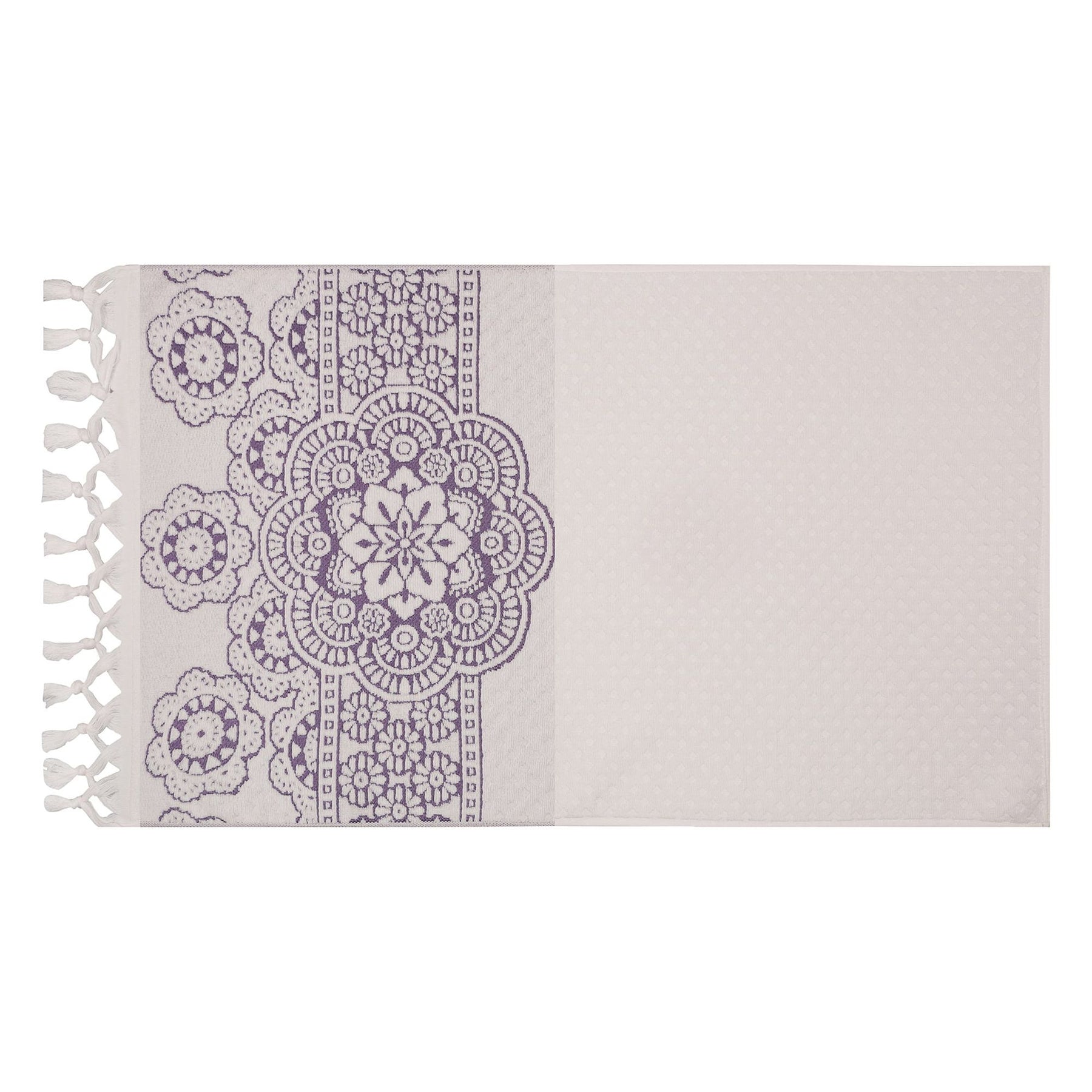 Set 2 prosoape Marcello, albastru/alb, bumbac, 540x90 cm