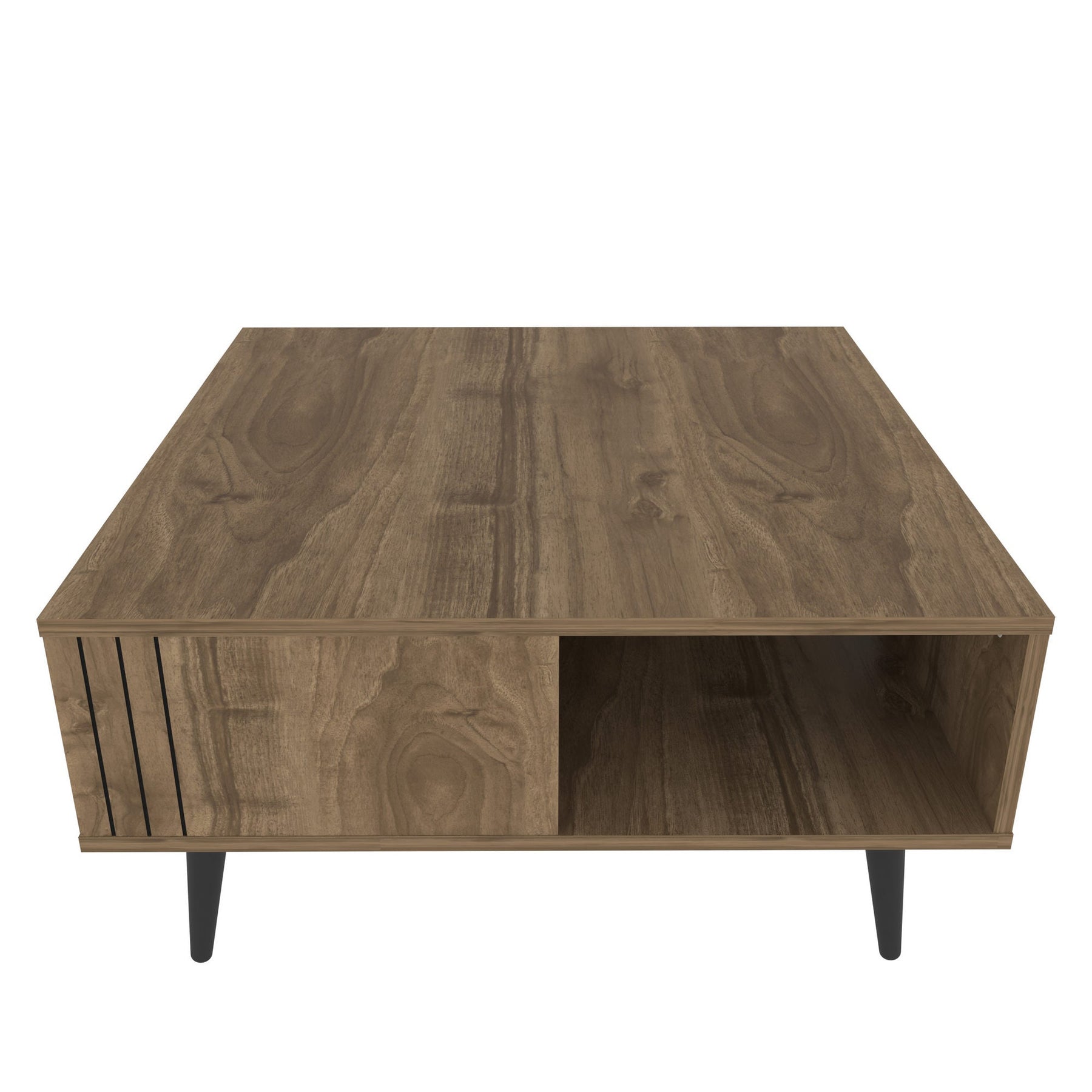 Masuta cafea Ronas, nuc, PAL melaminat, 90x90x46.5 cm