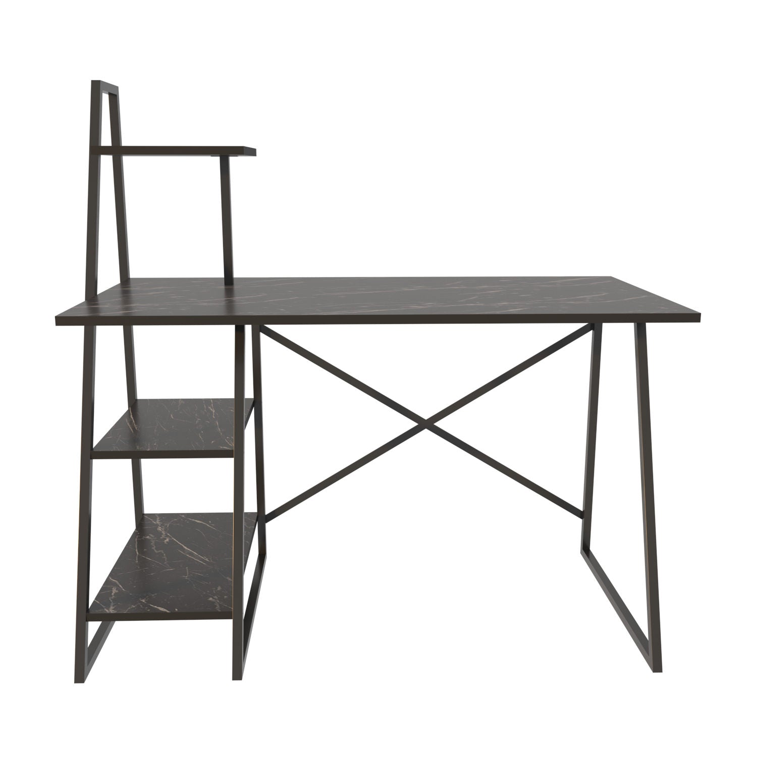 Birou Admira, negru, PAL/metal, 120x60x120 cm