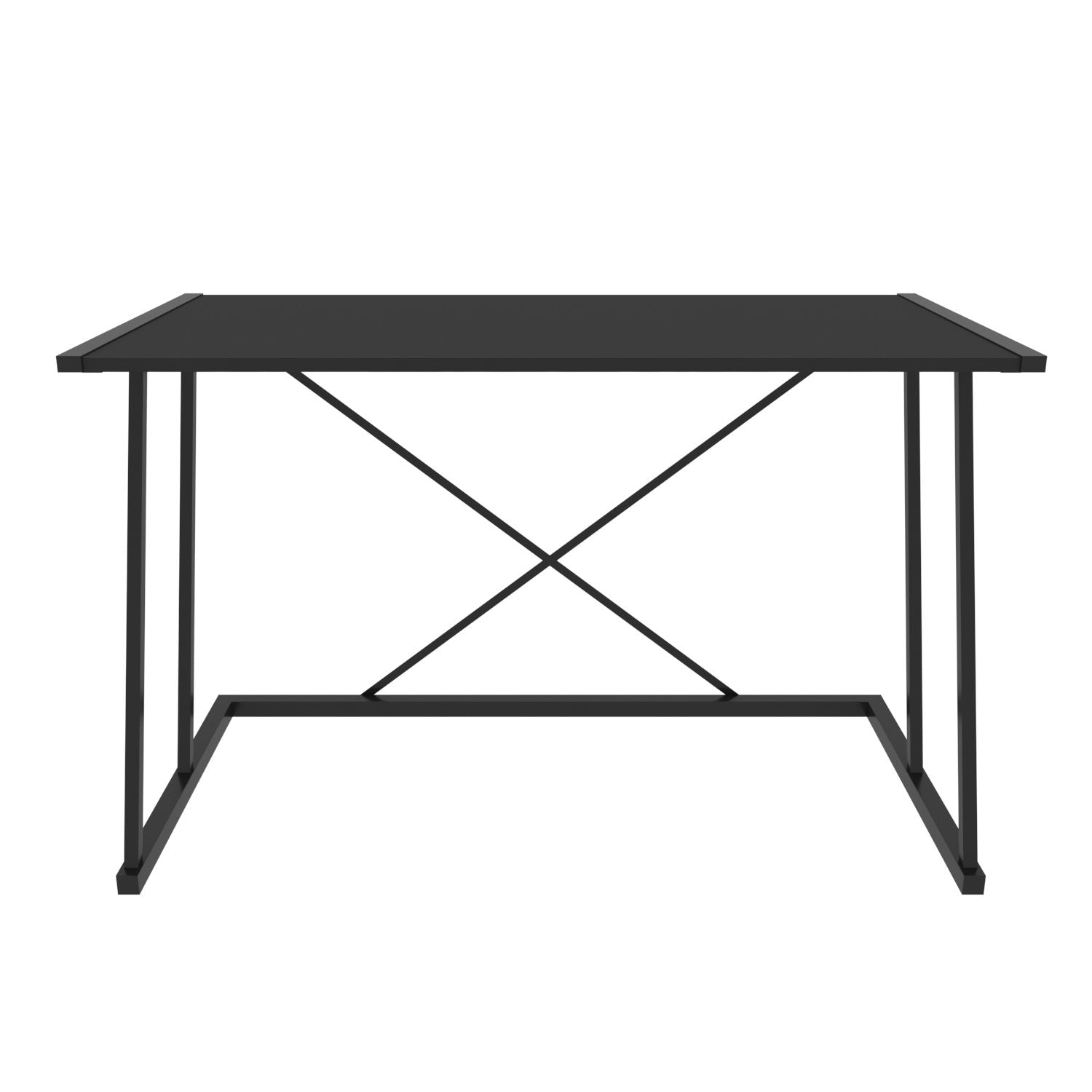 Masa birou Adelaide, negru, PAL/metal, 114x60x75 cm