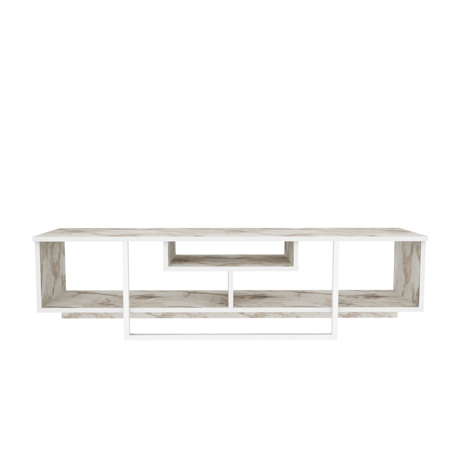 Comoda TV Asal 150, alb/bej, PAL, 150x35x40 cm