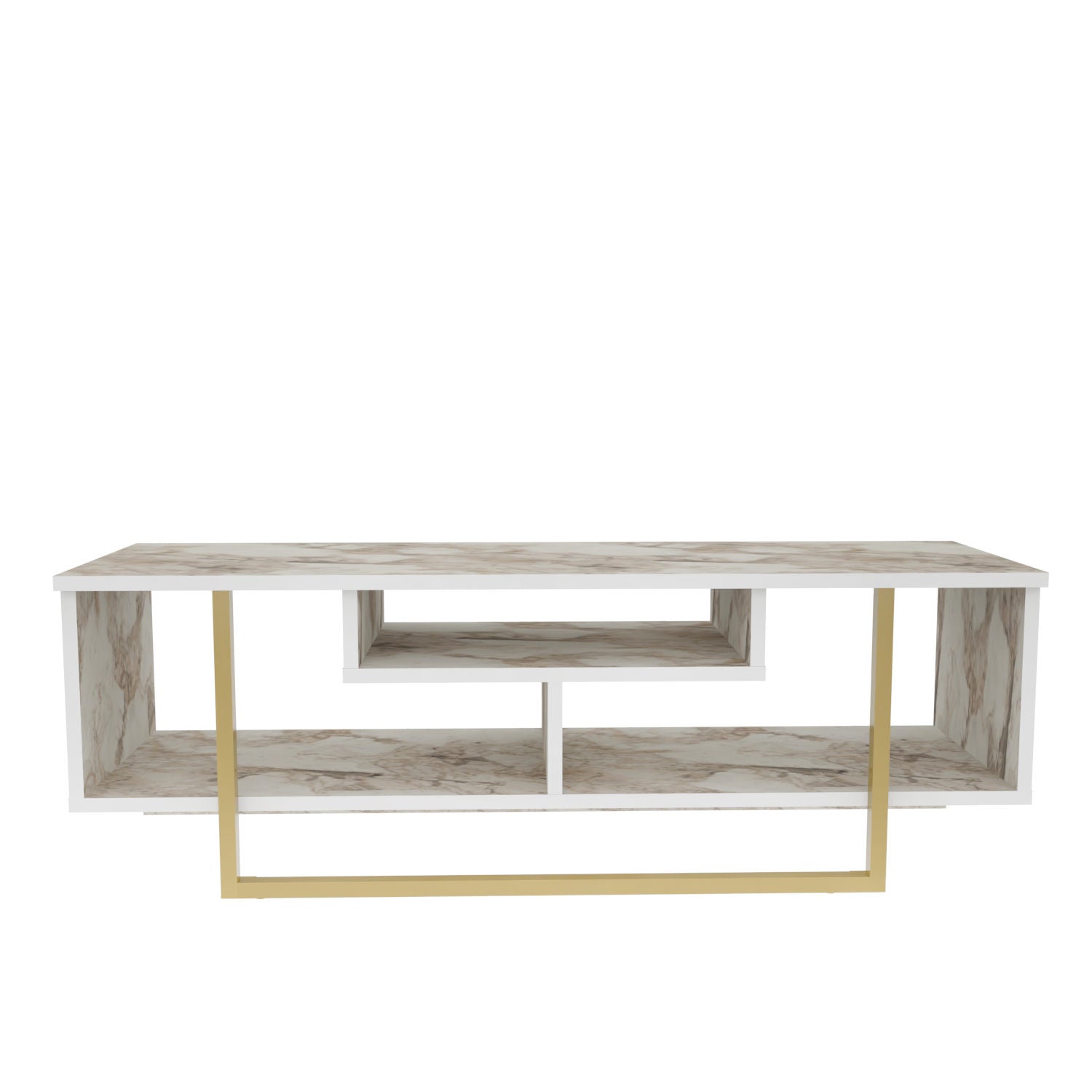 Comoda TV Asal 120, bej/alb, PAL, 120x35x40 cm