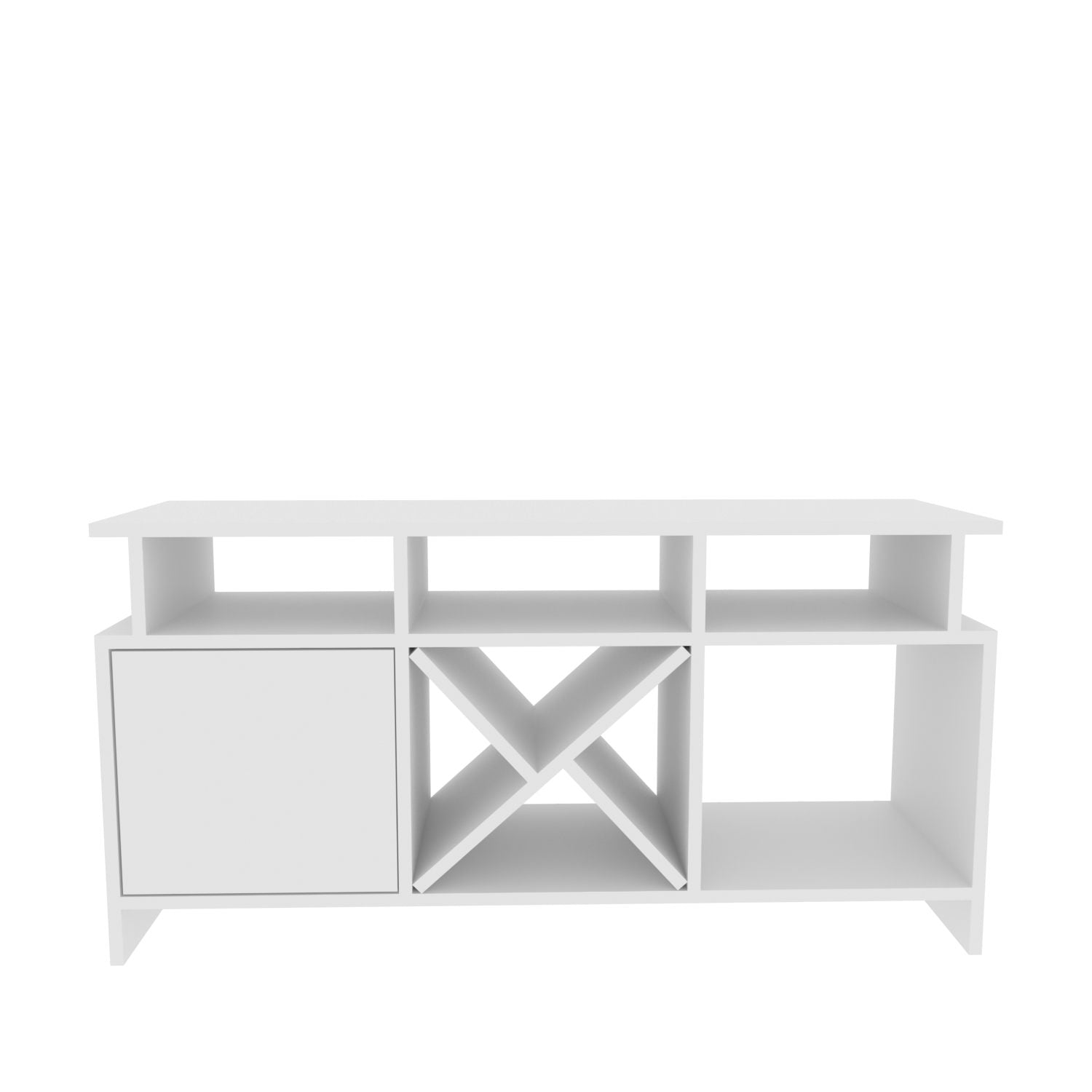 Comoda TV Auburn, alb, PAL, 120x30x61 cm