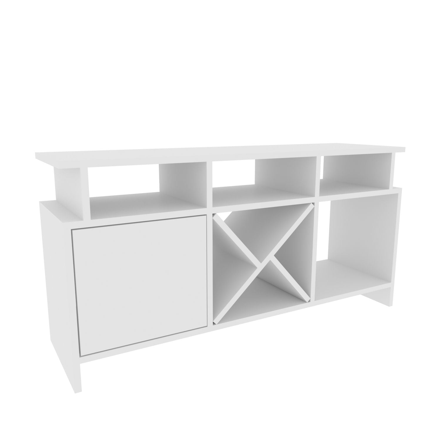 Comoda TV Auburn, alb, PAL, 120x30x61 cm