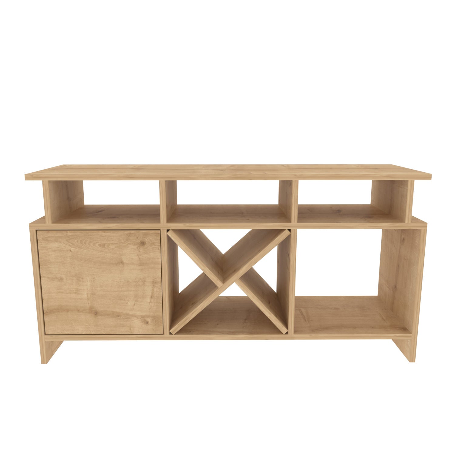 Comoda TV Auburn, stejar, PAL, 120x30x61 cm