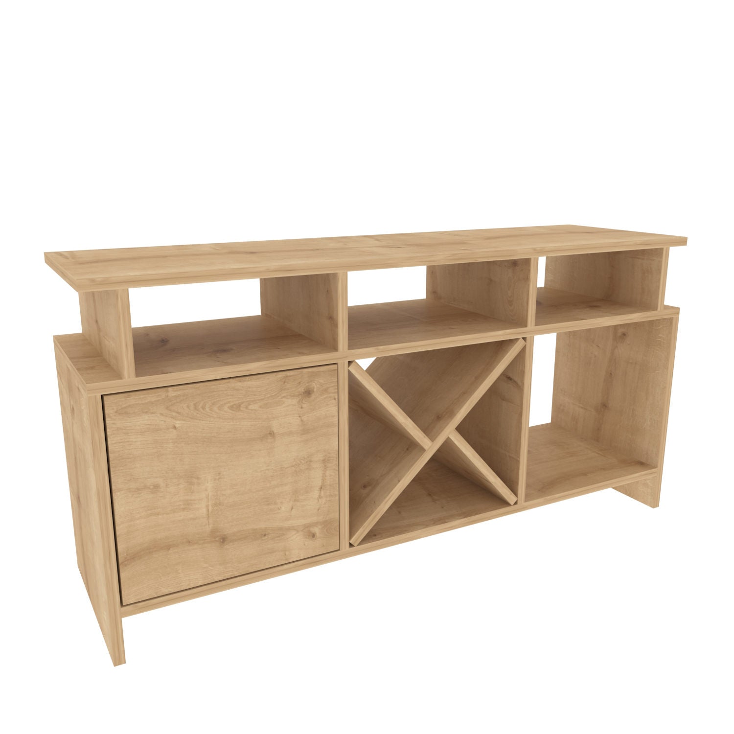 Comoda TV Auburn, stejar, PAL, 120x30x61 cm