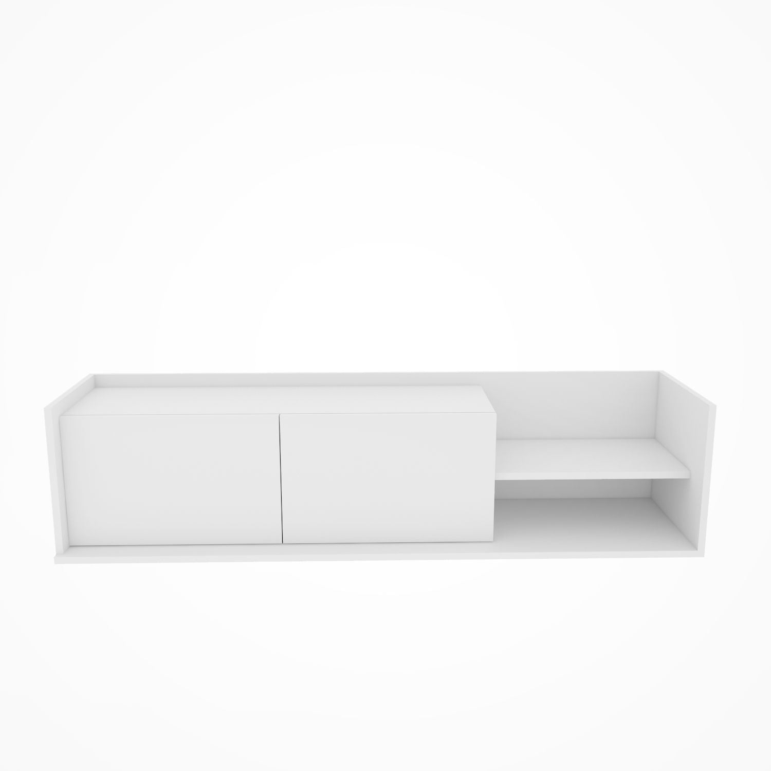 Comoda TV Krog, alb, PAL, 160x35x37 cm