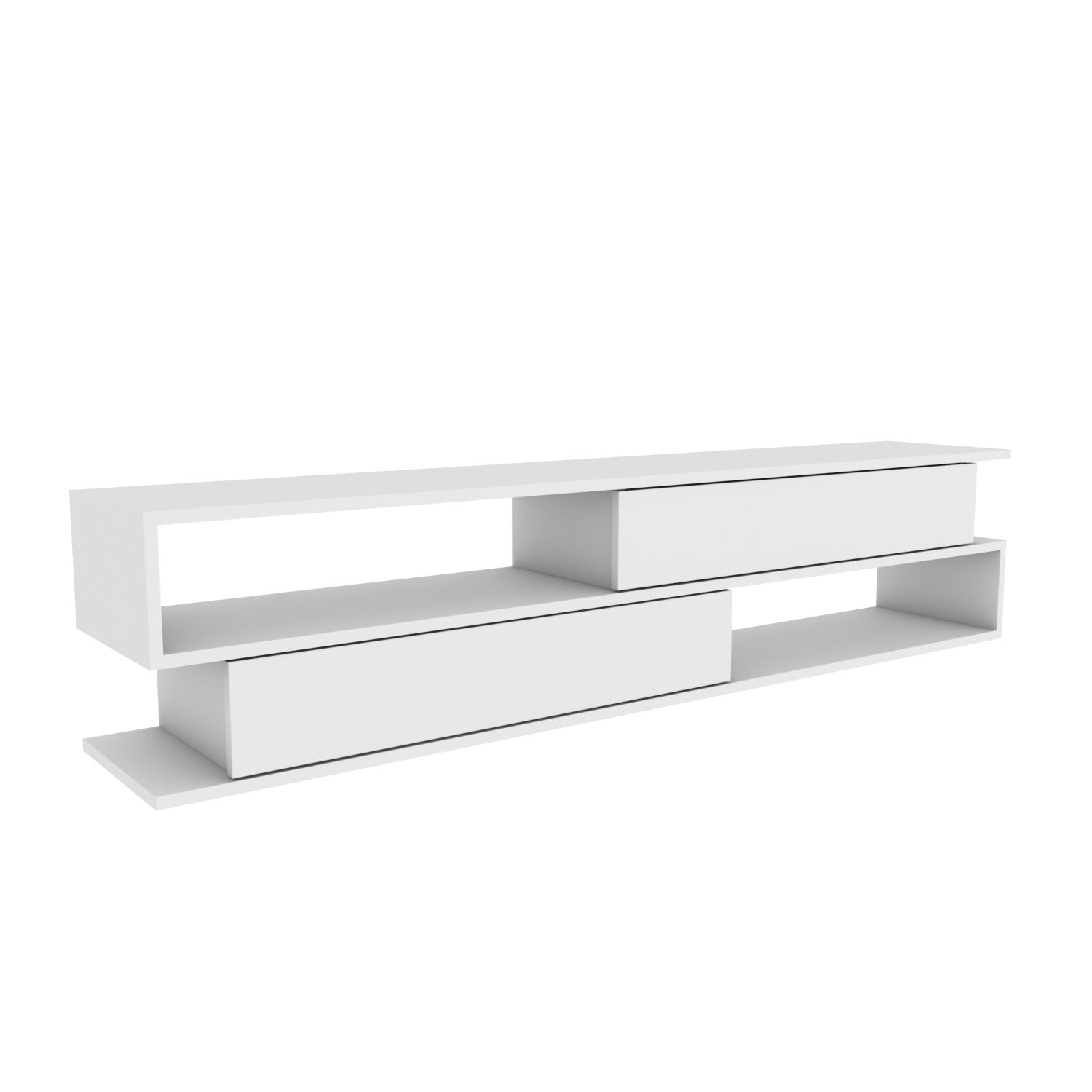 Comoda TV Cortez, alb, PAL, 160x35x39 cm