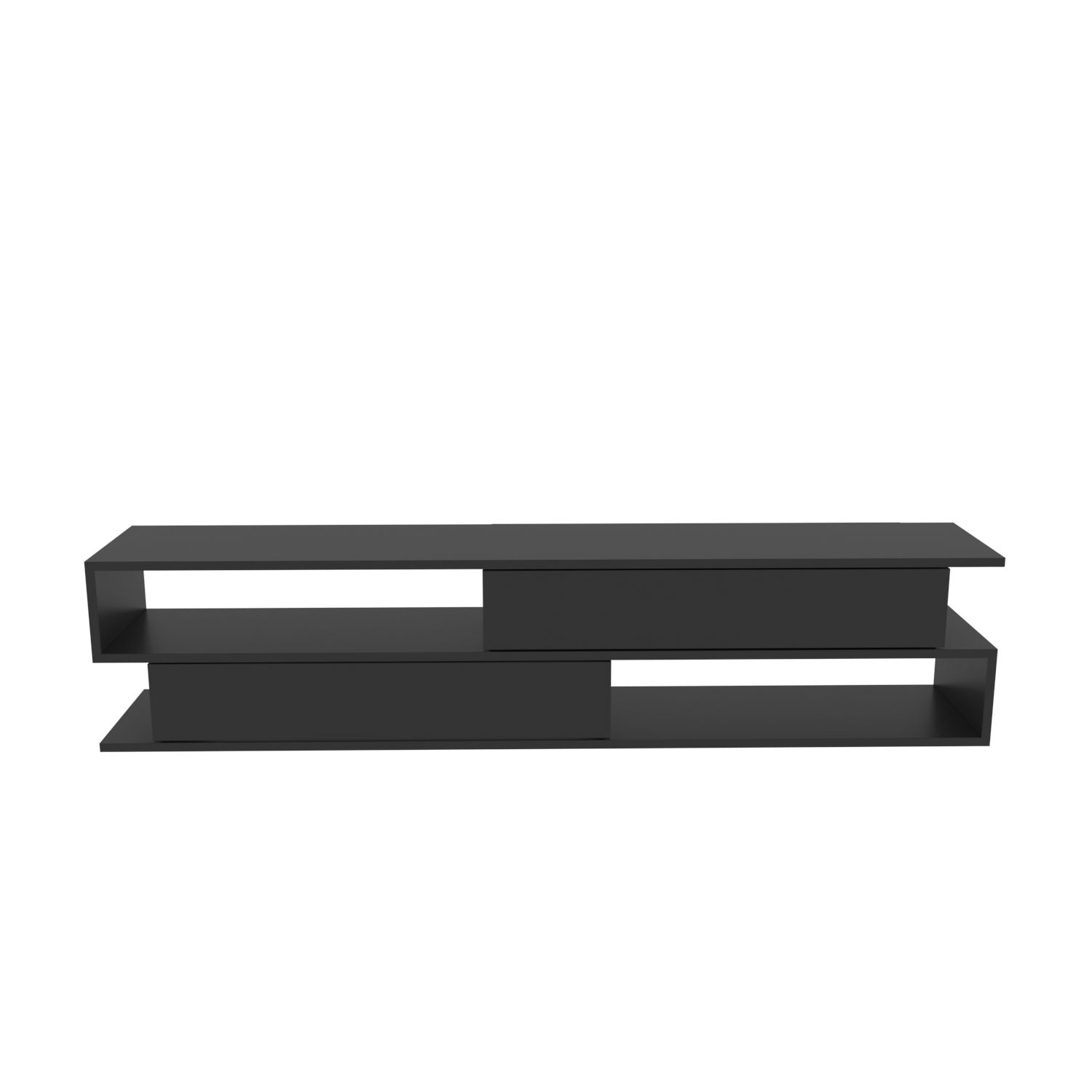 Comoda TV Cortez, gri, PAL, 160x35x39 cm
