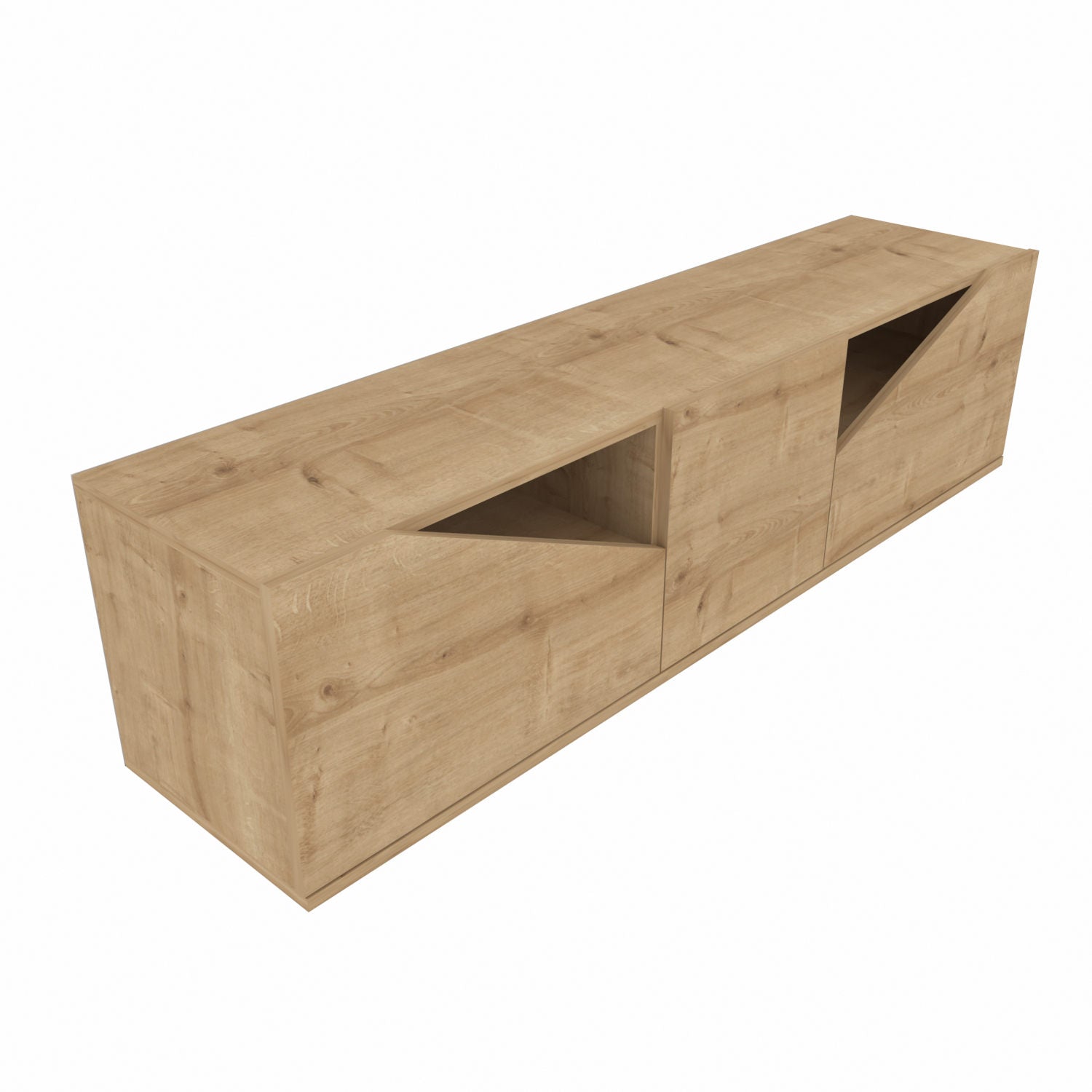 Comoda TV Carson, stejar, PAL, 160x35x40 cm