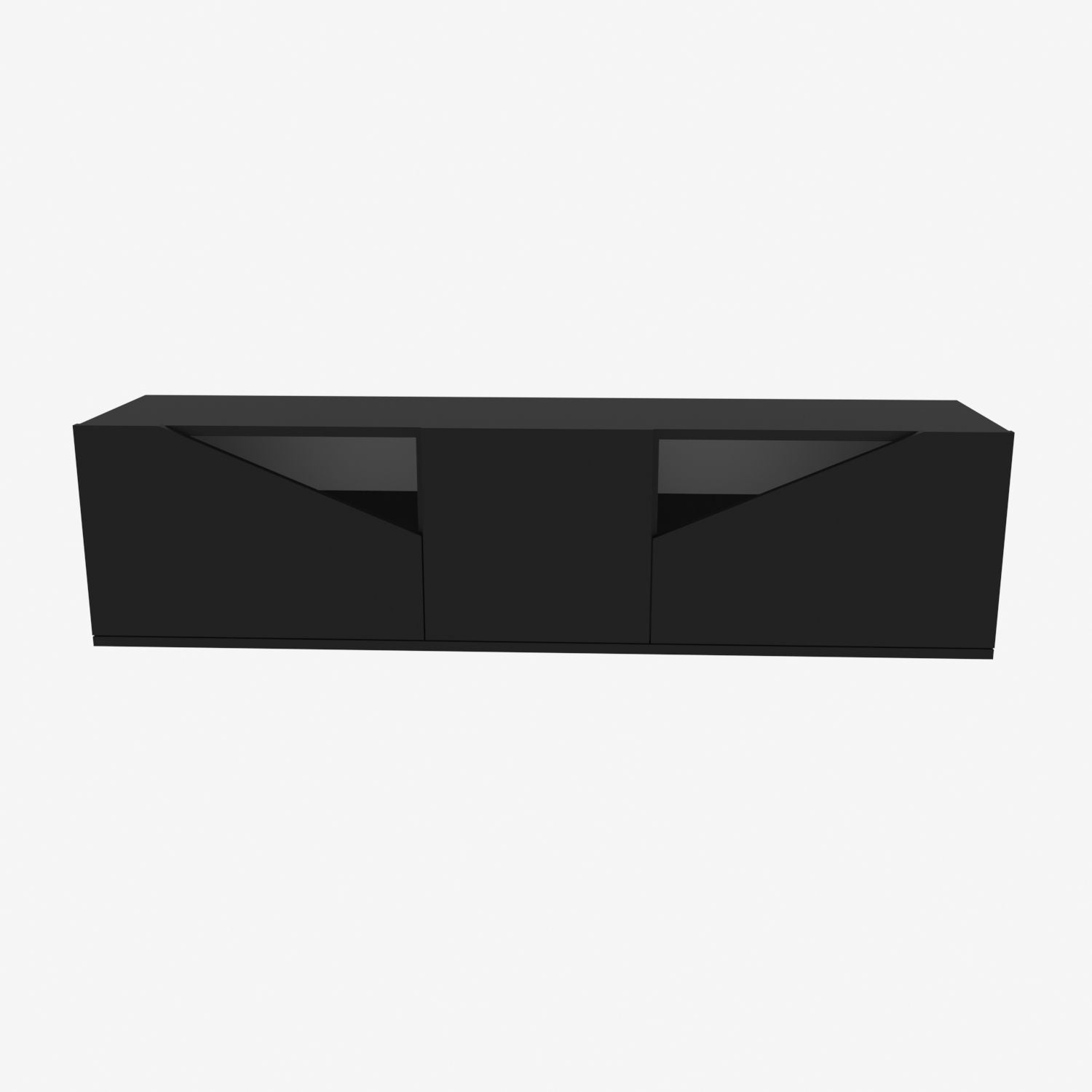 Comoda TV Carson, gri, PAL, 160x35x40 cm