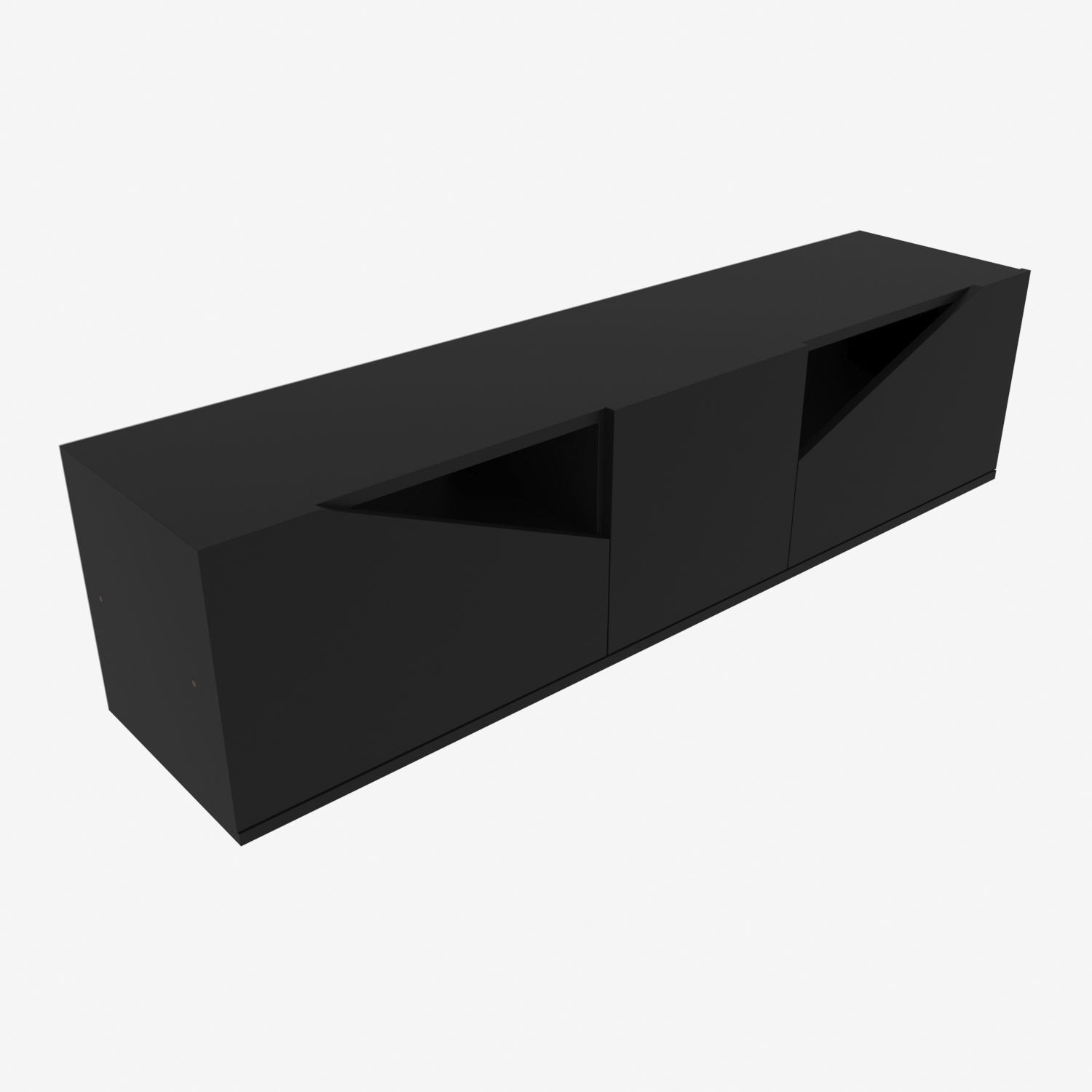 Comoda TV Carson, gri, PAL, 160x35x40 cm