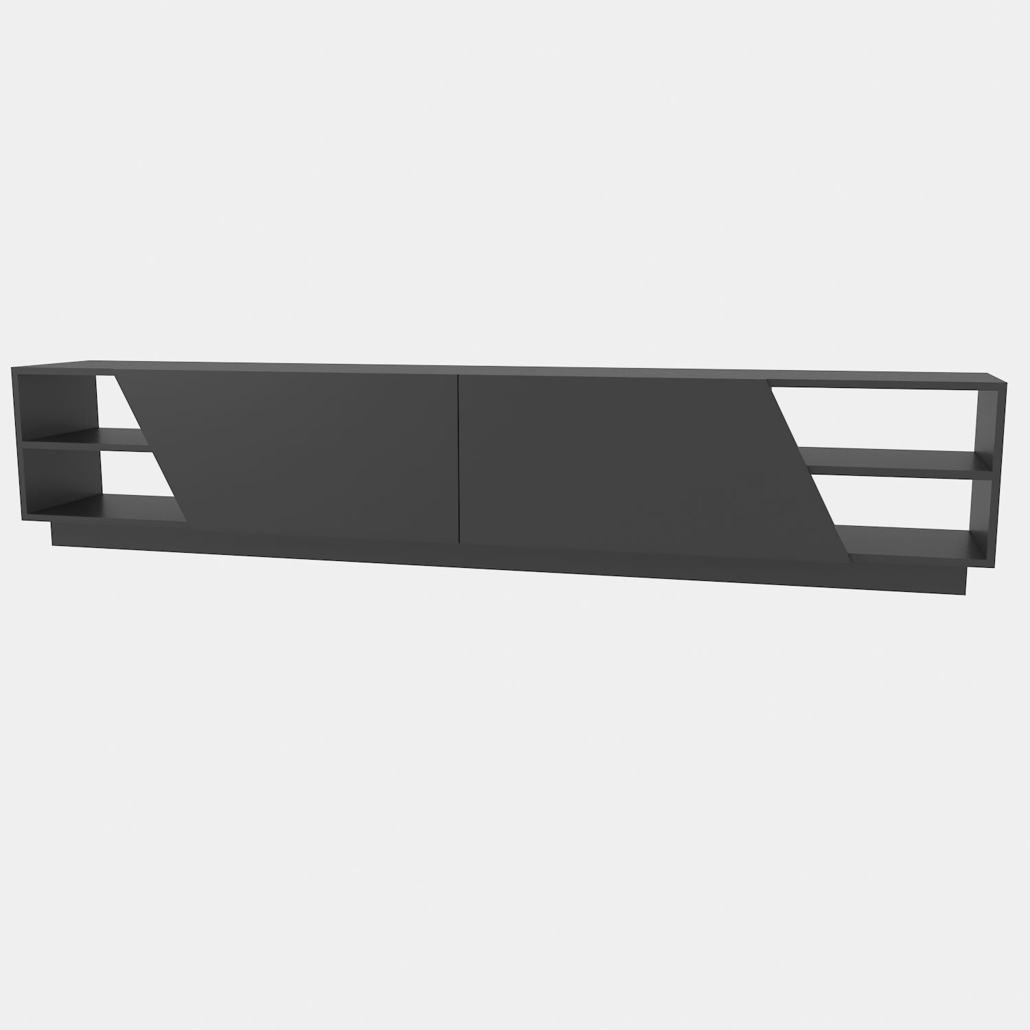 Comoda TV Rhodes, gri antracit, PAL melaminat, 240x37x47 cm
