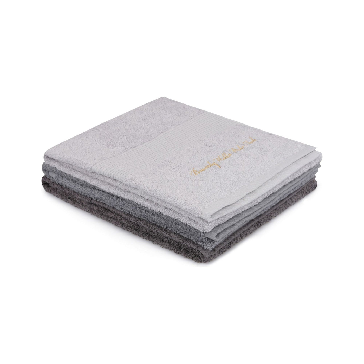 Set 3 prosoape baie 404, gri, bumbac, 50x90 cm