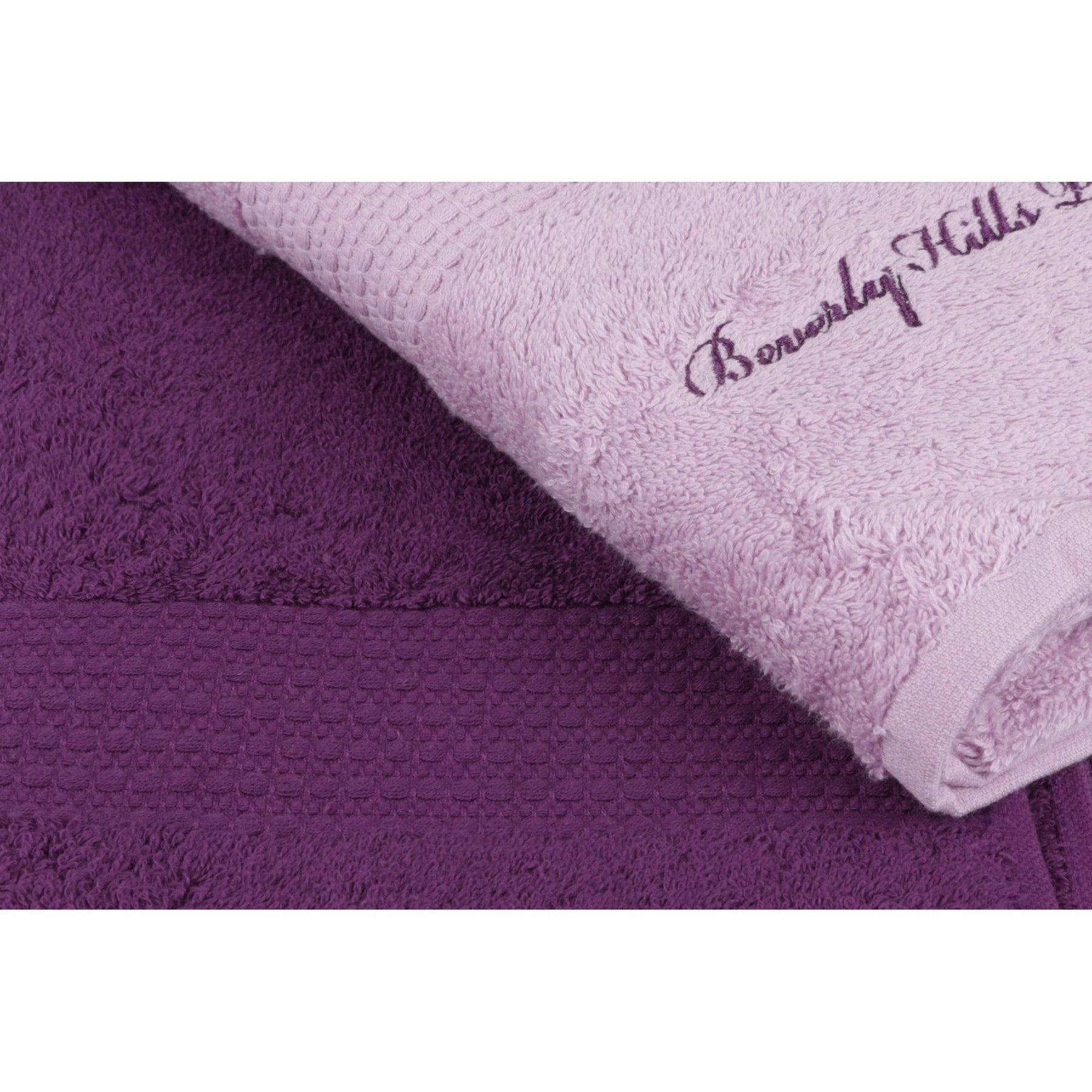 Set 2 prosoape de baie 404, violet/lila, bumbac 100%, 70x140 cm