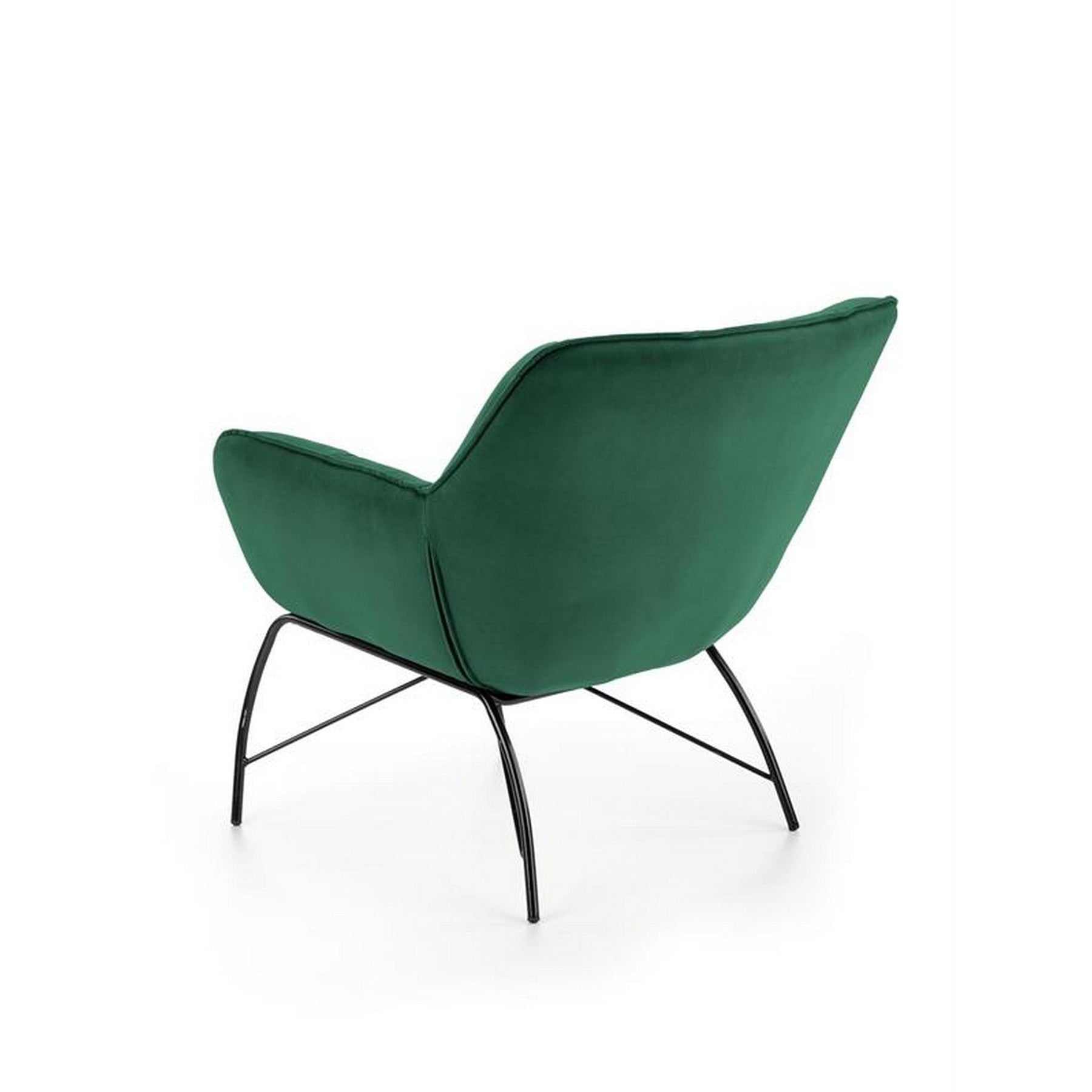 Fotoliu modern Belton, catifea verde, 74x73x78 cm
