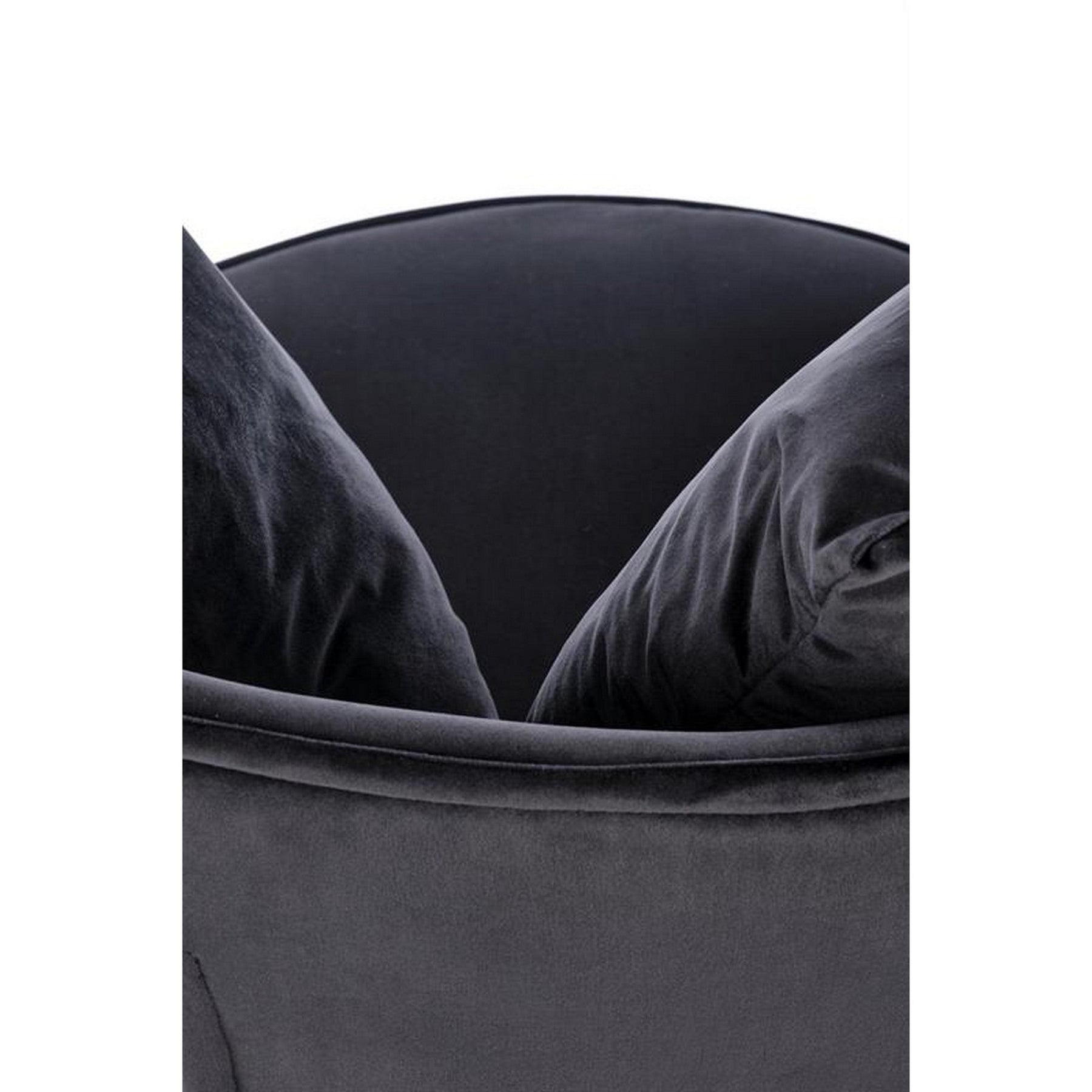Fotoliu modern Almond, negru/auriu, 90x90x87 cm