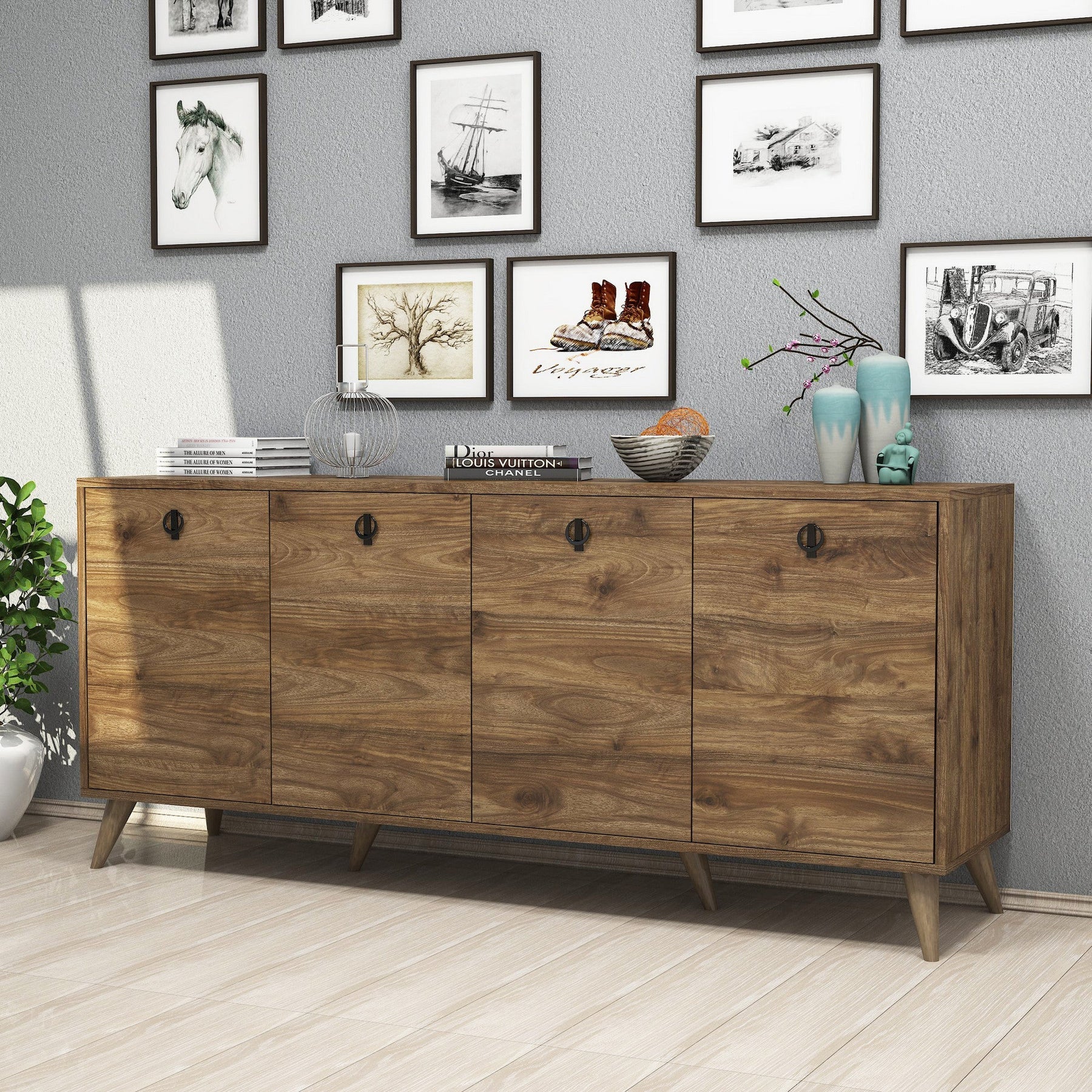 Comoda Elite 1610, din PAL melaminat, 180x45x80 cm