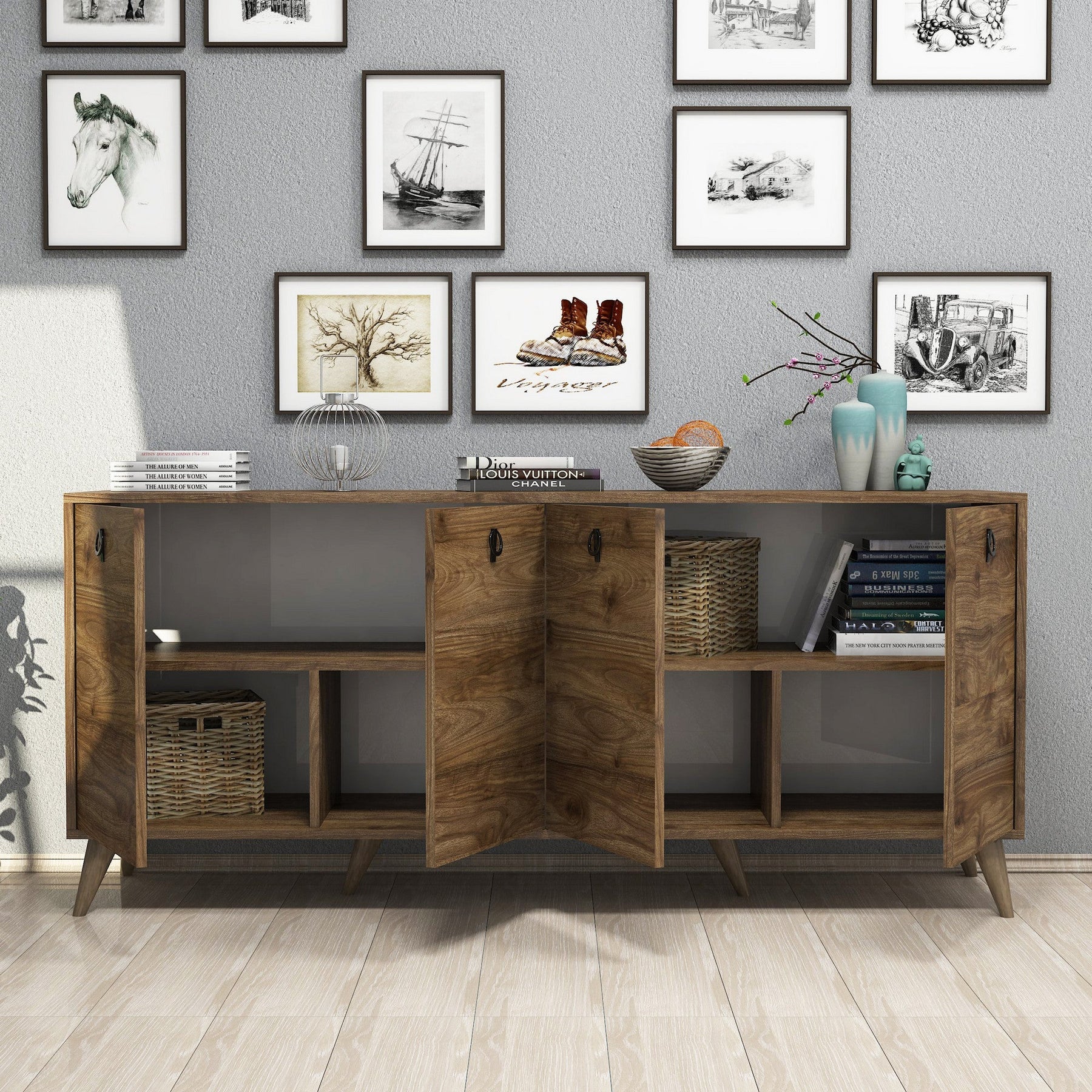 Comoda Elite 1610, din PAL melaminat, 180x45x80 cm