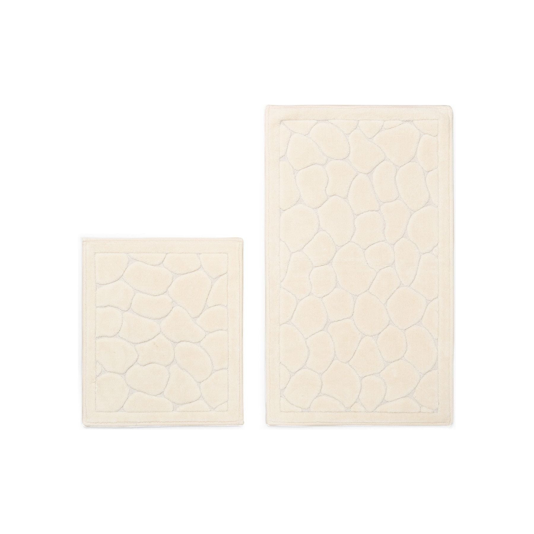 Set 2 covorase baie COTTONKT000132, 50x60/60x100 cm, forma dreptunghiulara, material bumbac, crem