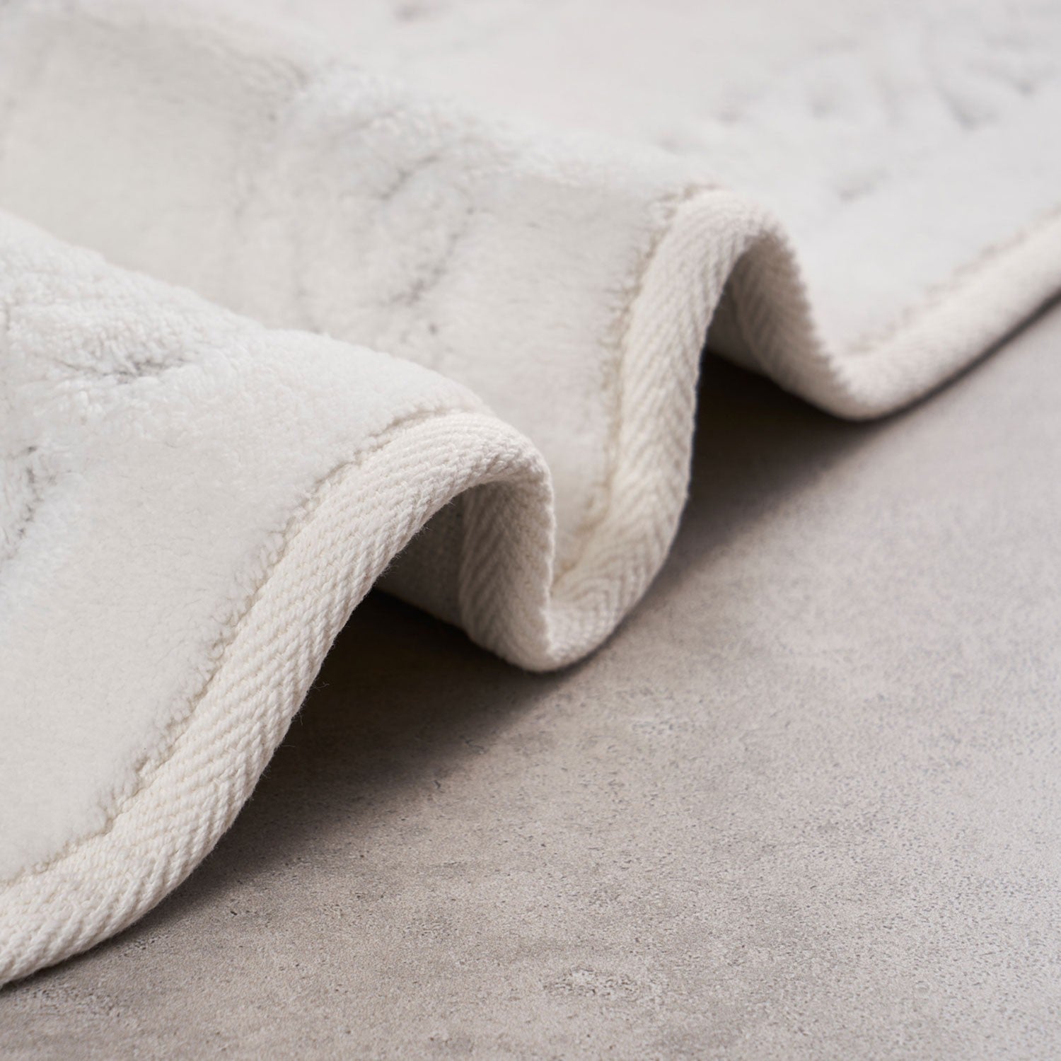 Set 2 covorase baie COTTONKT000221, 50x60/60x100 cm, forma ovala, material bumbac, alb