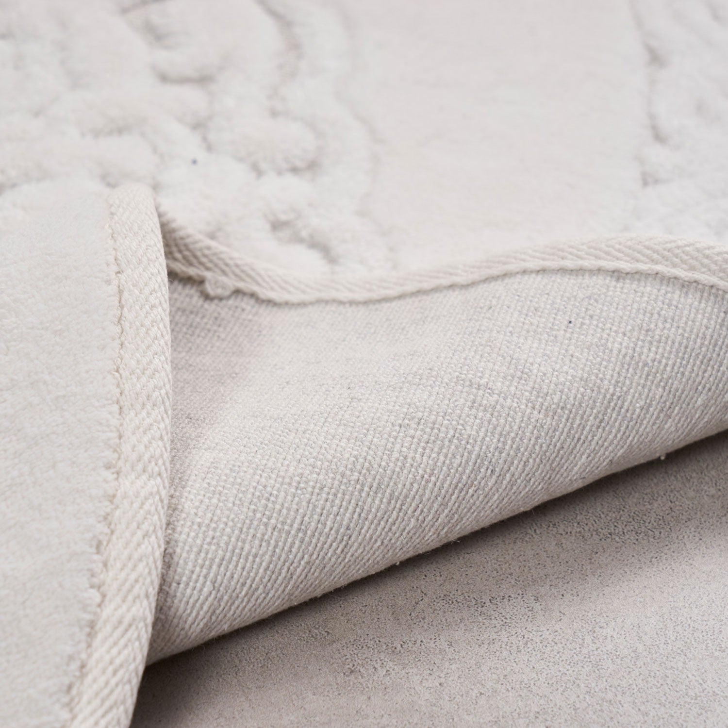 Set 2 covorase baie COTTONKT000221, 50x60/60x100 cm, forma ovala, material bumbac, alb