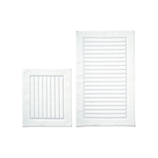 Set 2 covorase baie COTTONKT000053, 50x60/60x100 cm, forma dreptunghiulara, material bumbac, alb