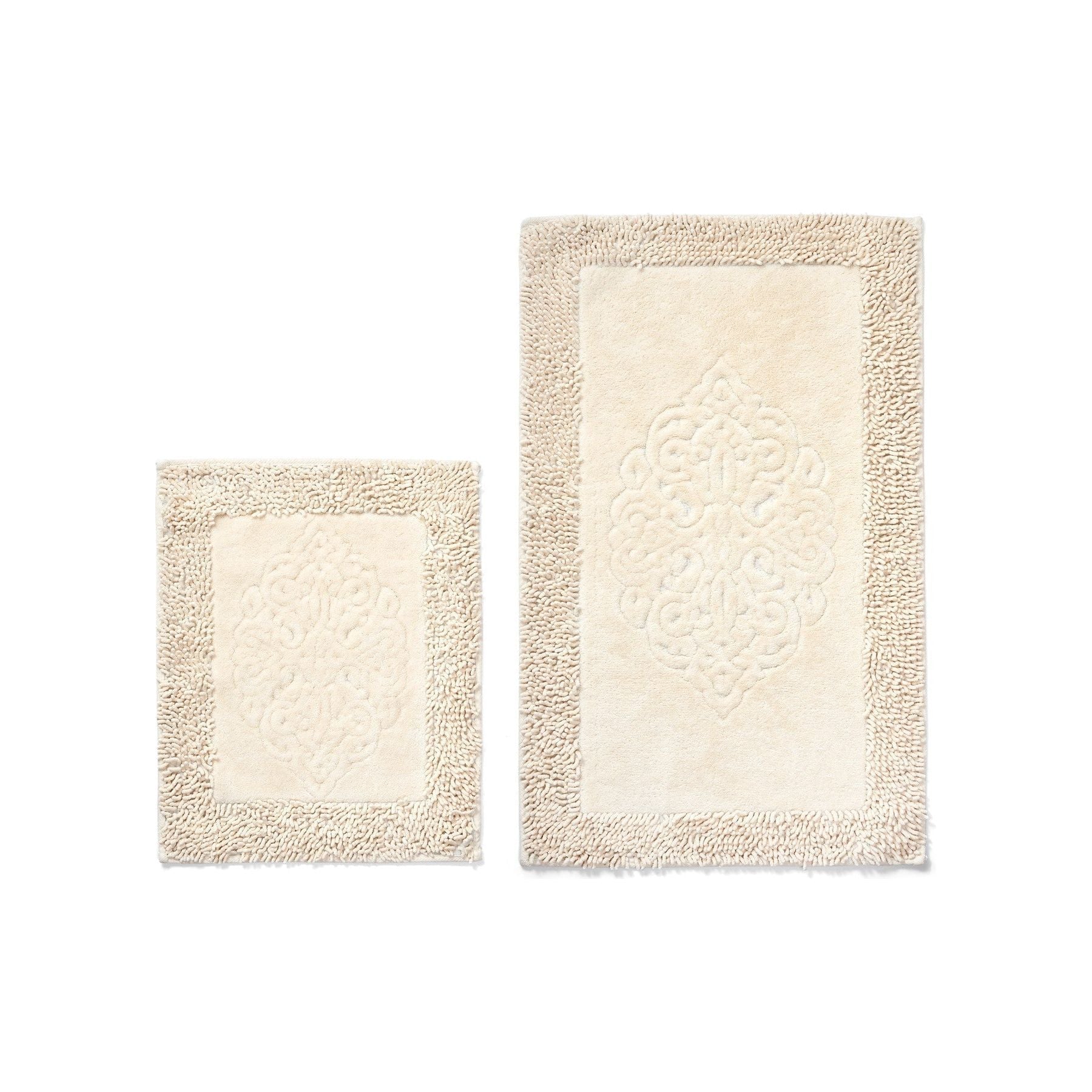 Set 2 covorase baie COTTONKT000043, 50x60/60x100 cm, forma dreptunghiulara, material bumbac, bej