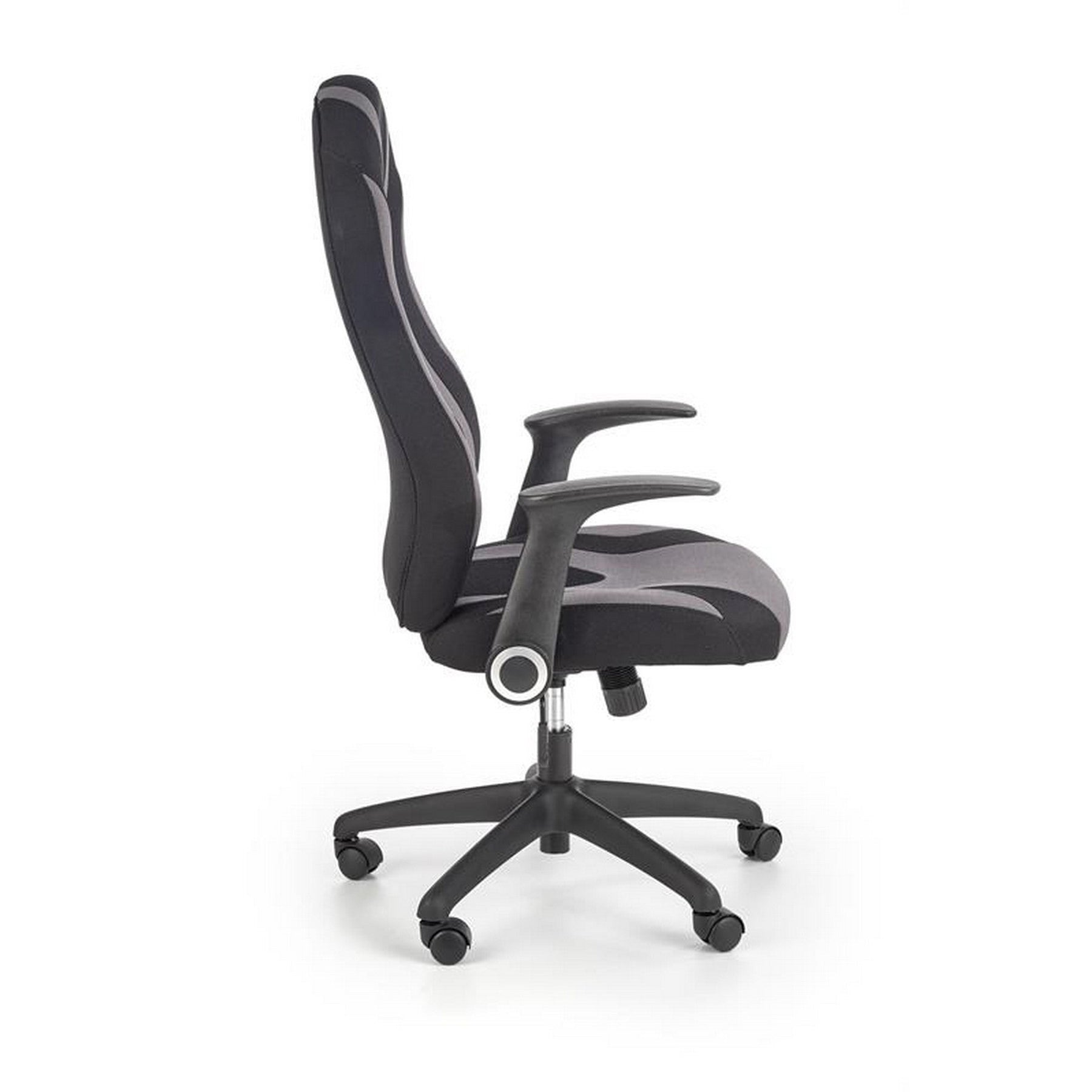 Scaun birou Jofrey, negru/gri, 66x64x109/117 cm