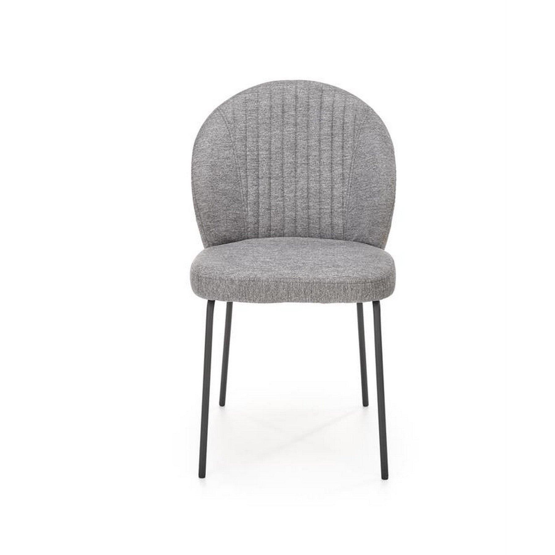 Scaun K471, stofa si piele ecologica gri, 50x58x85 cm