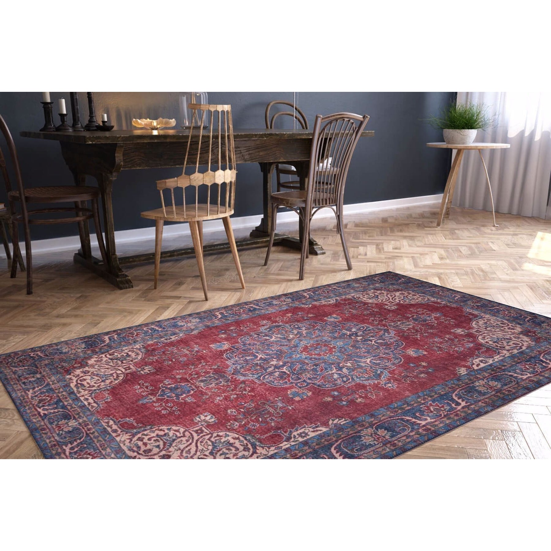 Covor Blues Chenille, 150x230 cm, forma dreptunghiulara, material poliester, multicolor, AL 88